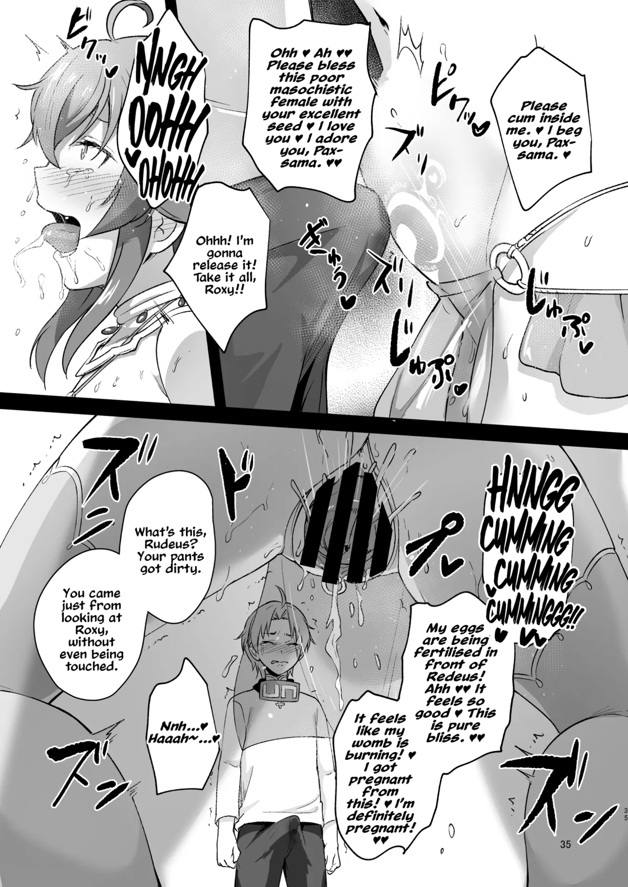 BAD END HEAVEN 5 page 34 featuring roxy migurdia mushoku tensei parody - humiliation piercing hentai manga - read online free