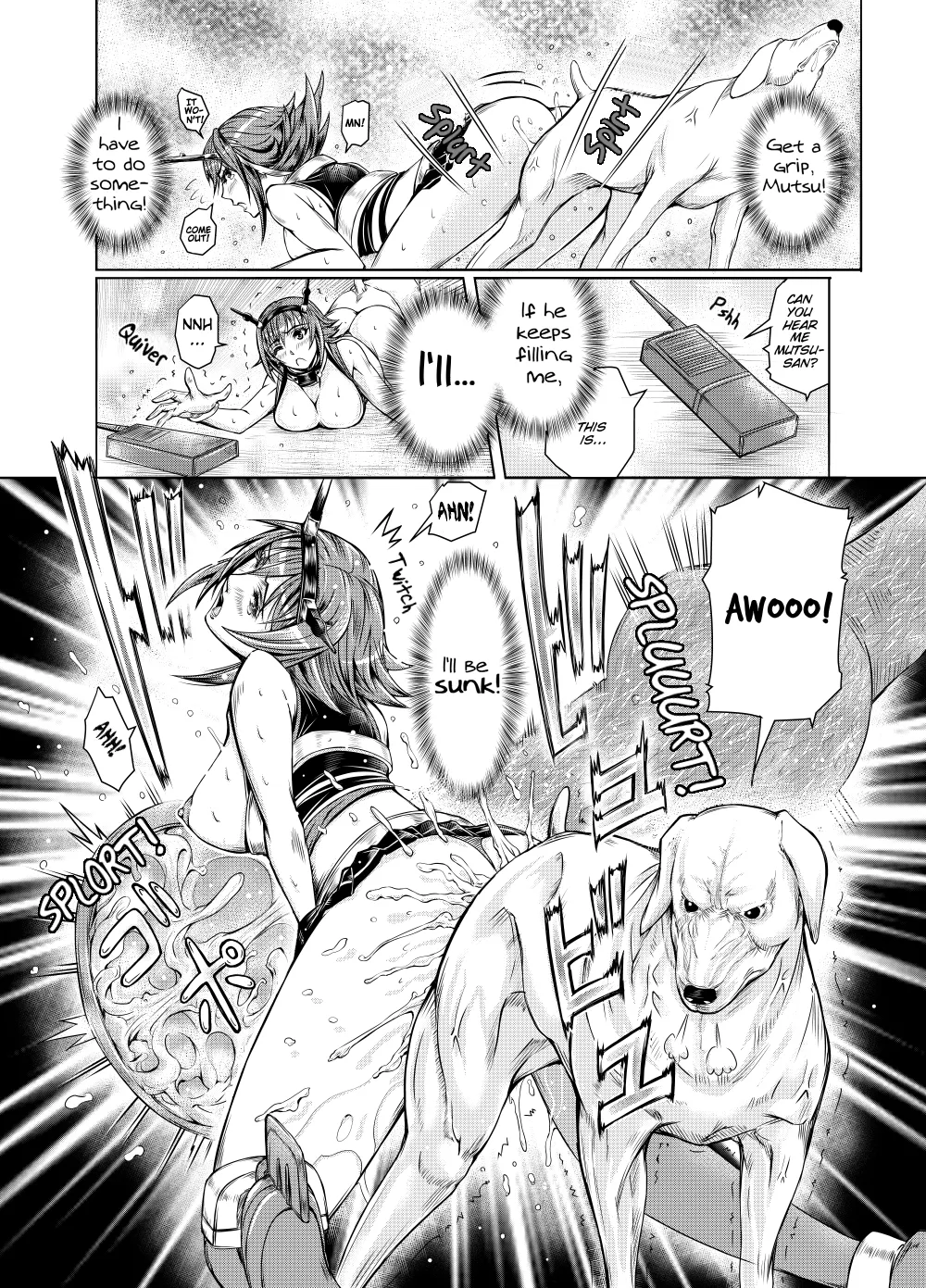 [LUCRETiA (Hiichan)] Ken-Jyuu Dai Yon Kan Ware, Gouchin seri--!! (Kantai Collection -KanColle-) [English] [EHCOVE] [Digital] page 36 featuring mutsu kantai collection parody - big breasts dog hentai manga - read online free