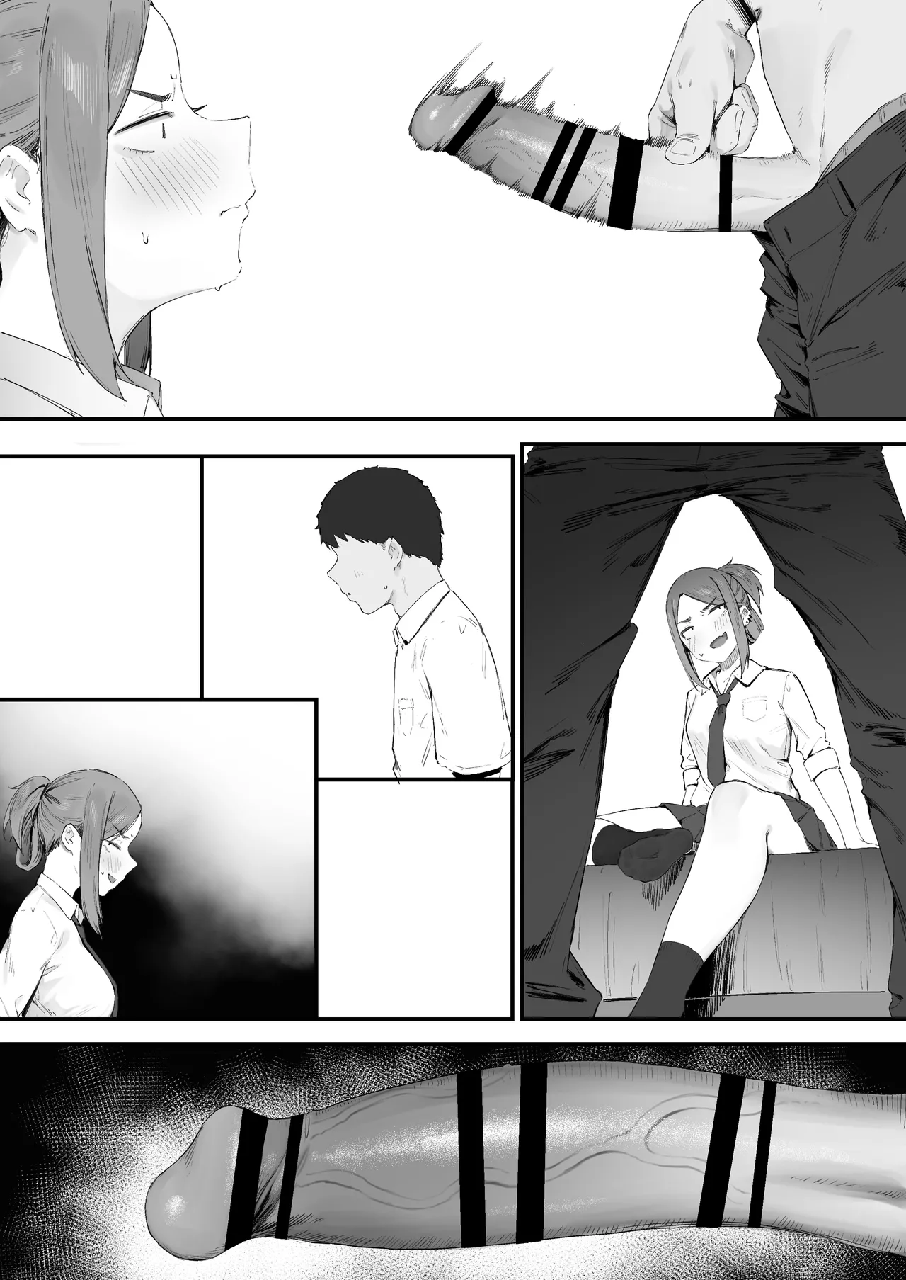 Yankee-chan No Hatsu H page 13 original parody - schoolgirl uniform blowjob hentai manga - read online free