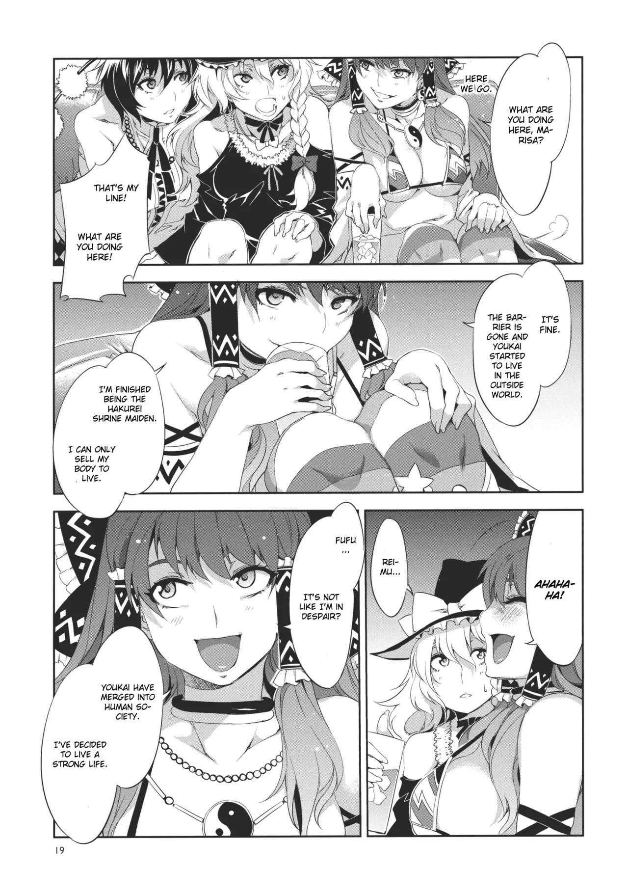 Touhou Gensou Houkai page 19 featuring marisa kirisame touhou project parody - leg lock big breasts hentai manga - read online free