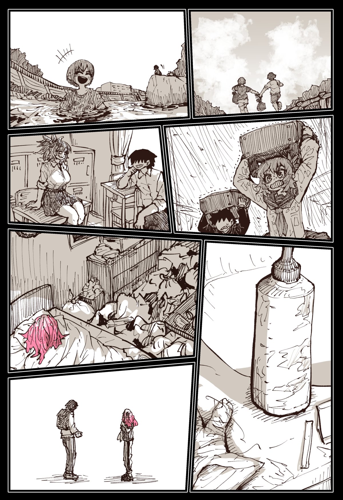 Jimoto ni Kaettekitara Osananajimi ga Kowareteta page 210 original parody - sole female sole male hentai manga - read online free