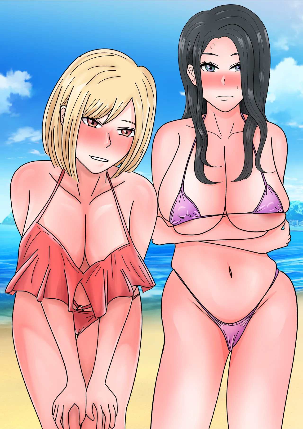 Umi de Chara Otoko ni Dakareta Hitozuma-tachi page 49 original parody - nakadashi full color hentai manga - read online free