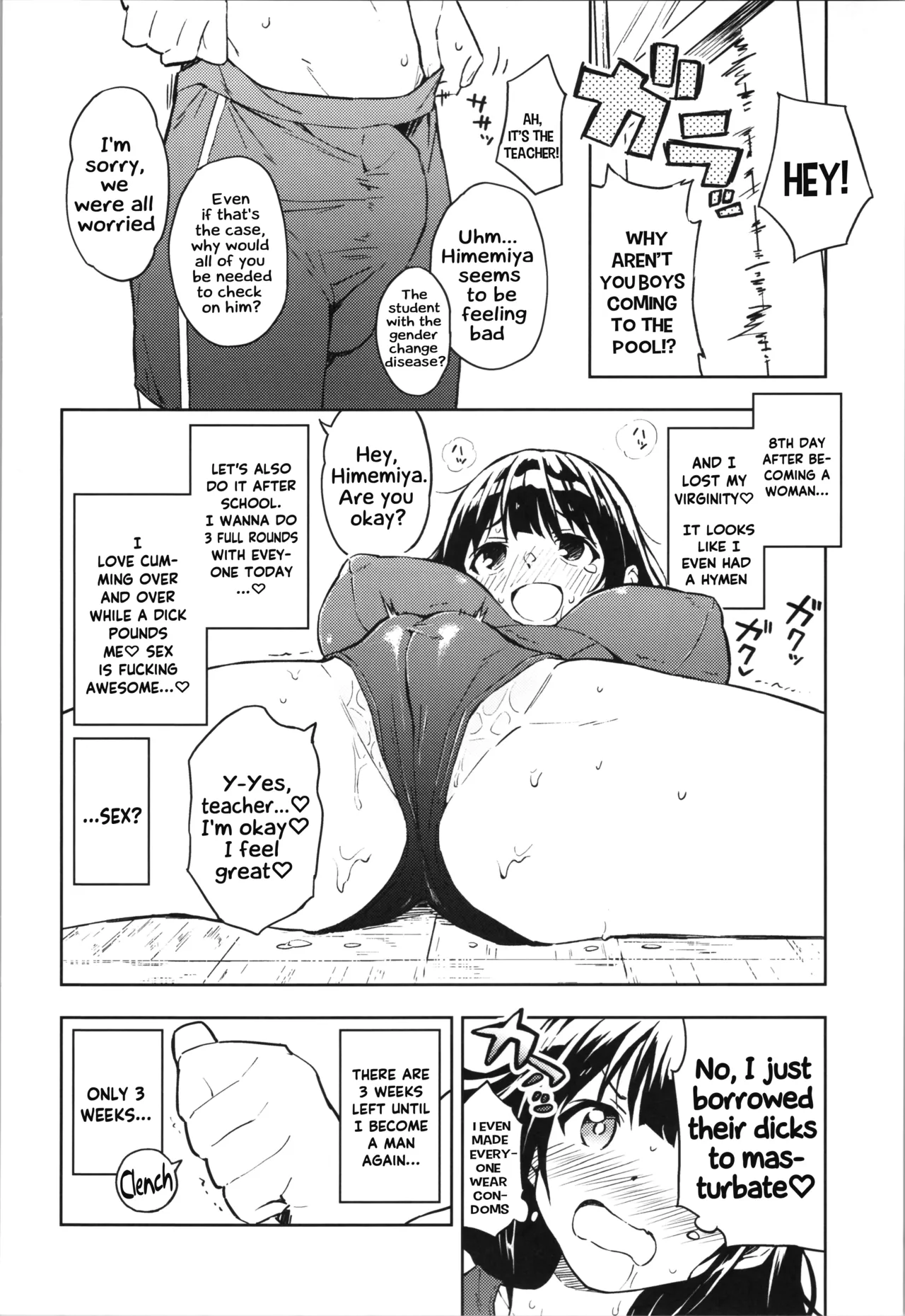 [Mirakoku (Yasumi Mirakichi)] 1-kagetsu Ninshin Shinakereba Otoko ni Modoreru Hanashi (1) | As Long As I Don't Get Pregnant for 1 Month, I'll Turn Back Into a Man (1) [English] [Hikari no Kaze] [Digital] page 21 original parody - sole female multi-work series hentai manga - read online free