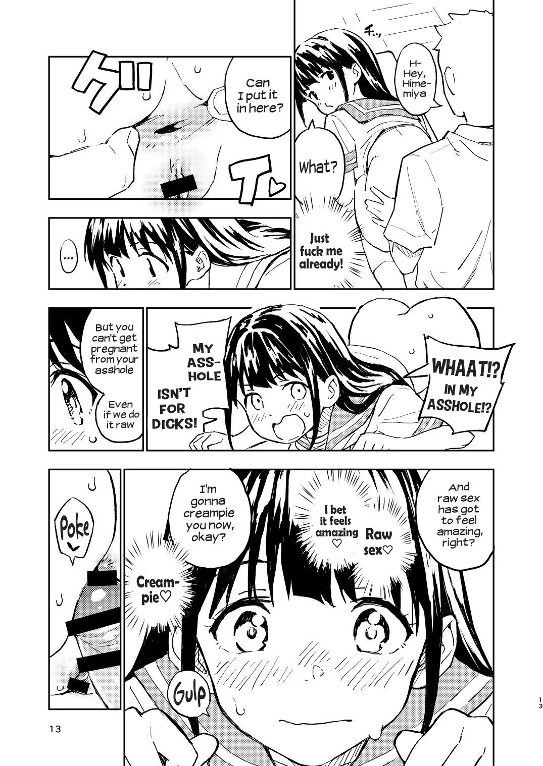 [Mirakoku (Yasumi Mirakichi)] 1-kagetsu Ninshin Shinakereba Otoko ni Modoreru Hanashi (2) | As Long As I Don't Get Pregnant for 1 Month, I'll Turn Back Into a Man (2) [English] [Hikari no Kaze] [Digital] page 12 original parody - mmf threesome group hentai manga - read online free