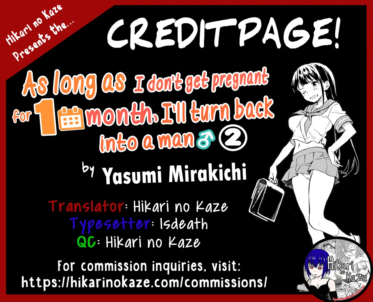 [Mirakoku (Yasumi Mirakichi)] 1-kagetsu Ninshin Shinakereba Otoko ni Modoreru Hanashi (2) | As Long As I Don't Get Pregnant for 1 Month, I'll Turn Back Into a Man (2) [English] [Hikari no Kaze] [Digital] page 29 original parody - sole female nakadashi hentai manga - read online free