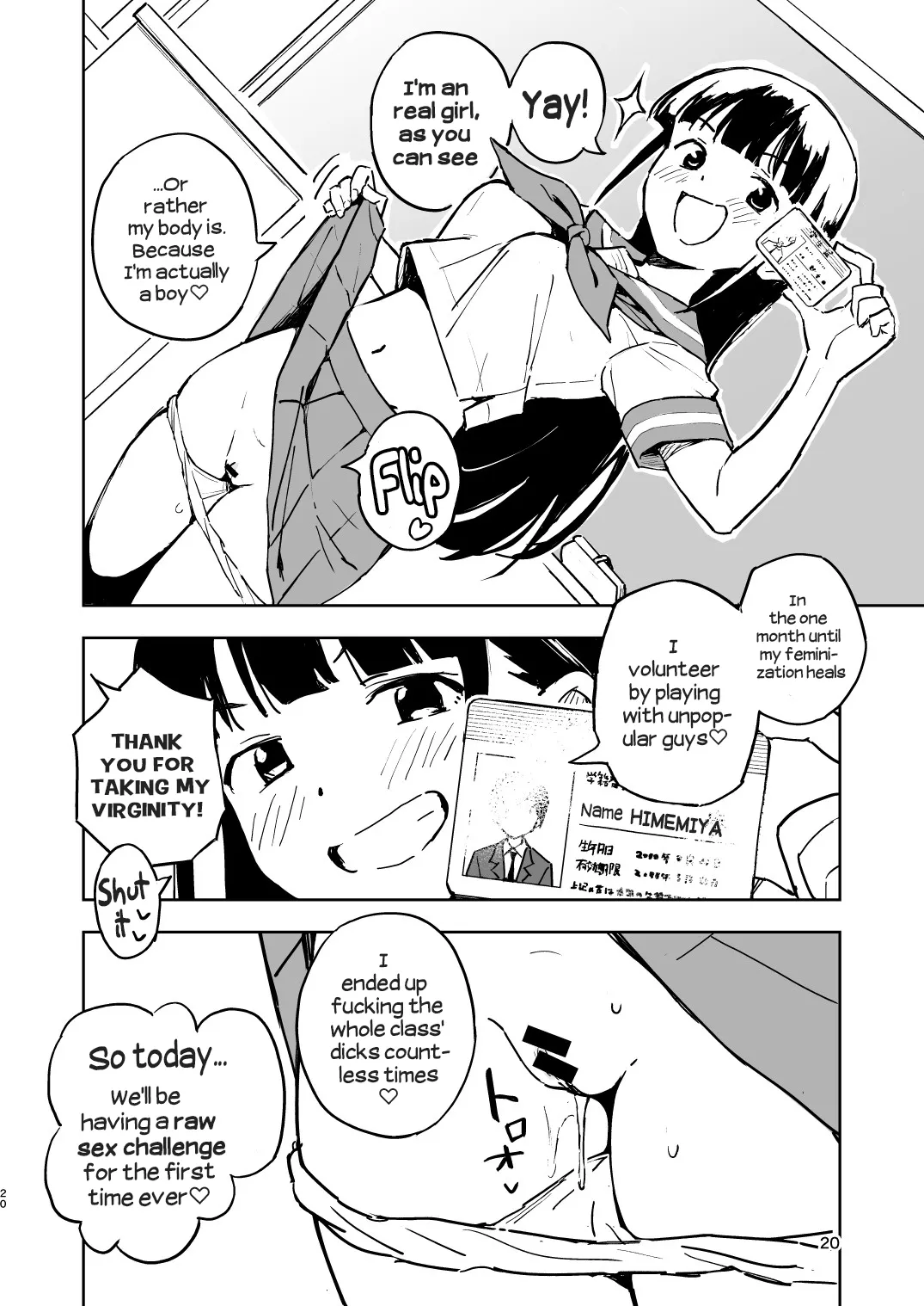 [Mirakoku (Yasumi Mirakichi)] 1-kagetsu Ninshin Shinakereba Otoko ni Modoreru Hanashi (3) | As Long As I Don't Get Pregnant for 1 Month, I'll Turn Back Into a Man (3) [English] [Hikari no Kaze] [Digital] page 19 original parody - swimsuit mmf threesome hentai manga - read online free