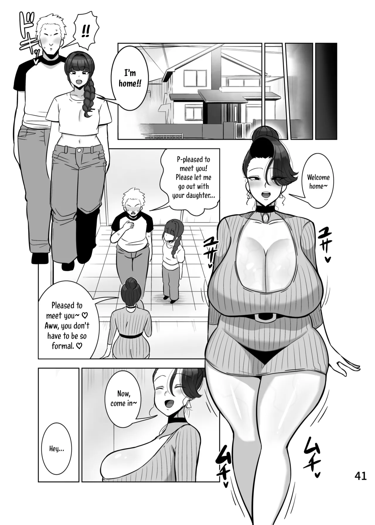 Musume no Kareshi o Netoru Haha | A Mother Who Steals Her Daughter's Boyfriends page 42 original parody - milf sweating hentai manga - read online free
