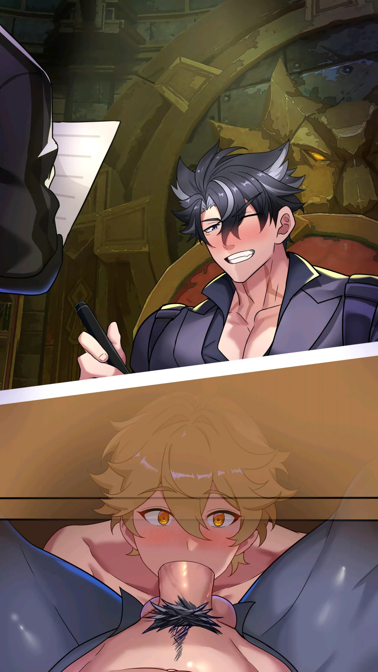 冥河残月-莱欧斯利的办公室 page 47 featuring aether - yaoi tomgirl hentai manga - read online free