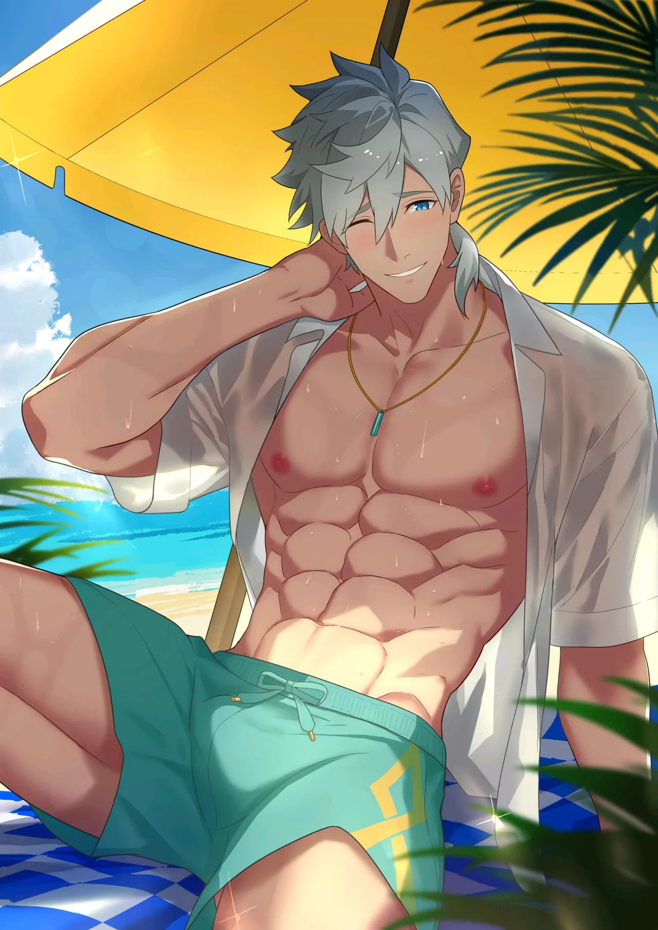 冥河残月-帕西瓦尔的夏日狂欢 page 40 original parody - group exhibitionism hentai manga - read online free