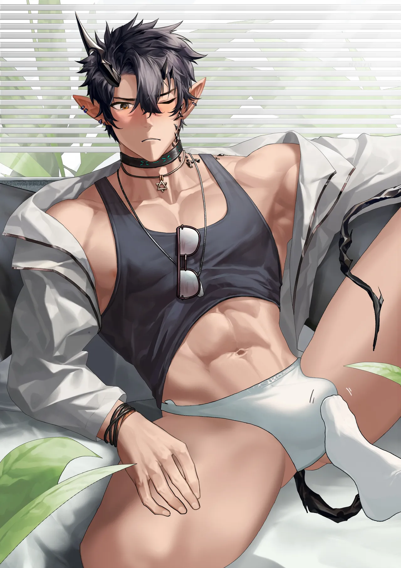 炎客泳装 page 33 original parody - footjob males only hentai manga - read online free