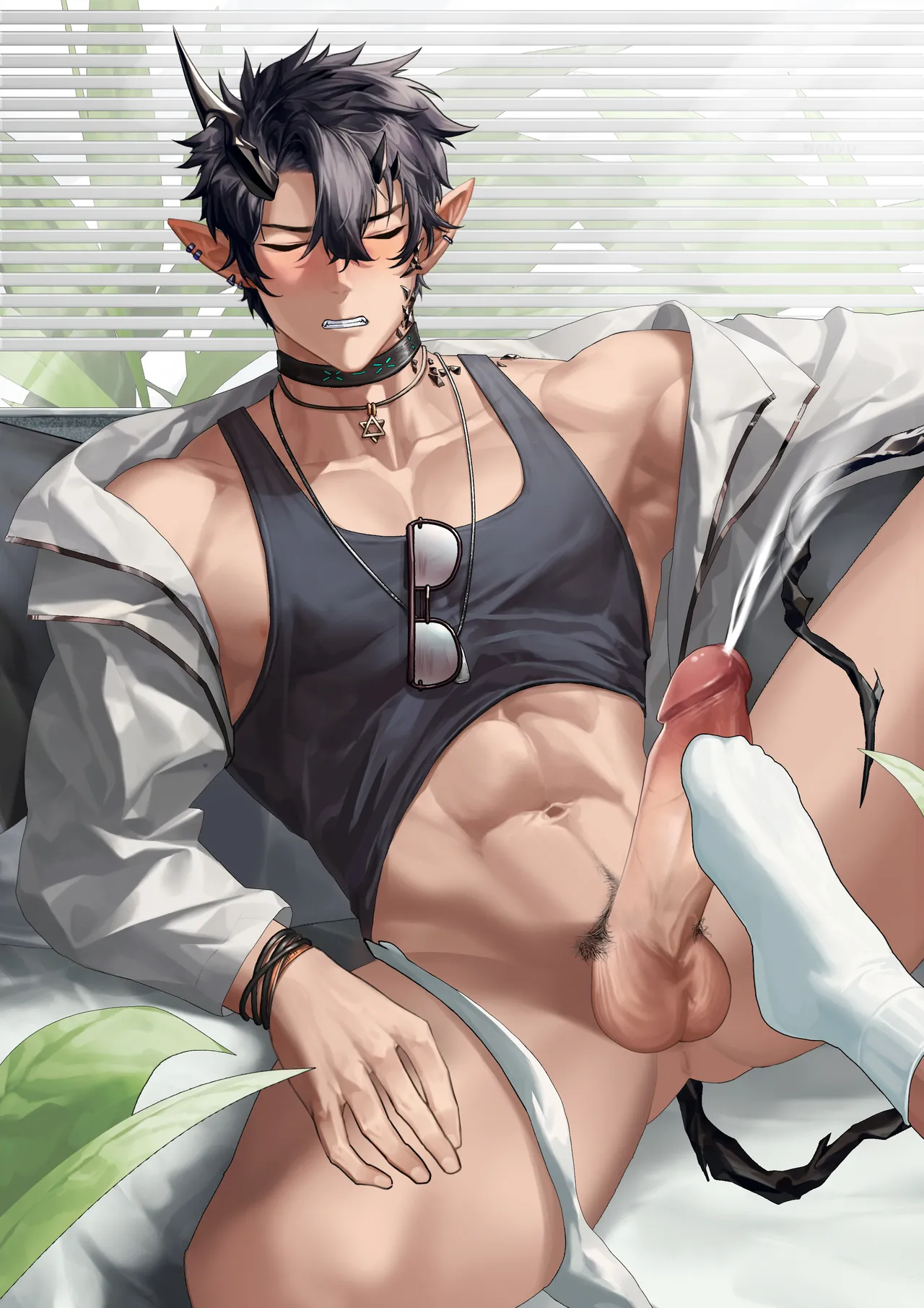 炎客泳装 page 42 original parody - footjob males only hentai manga - read online free