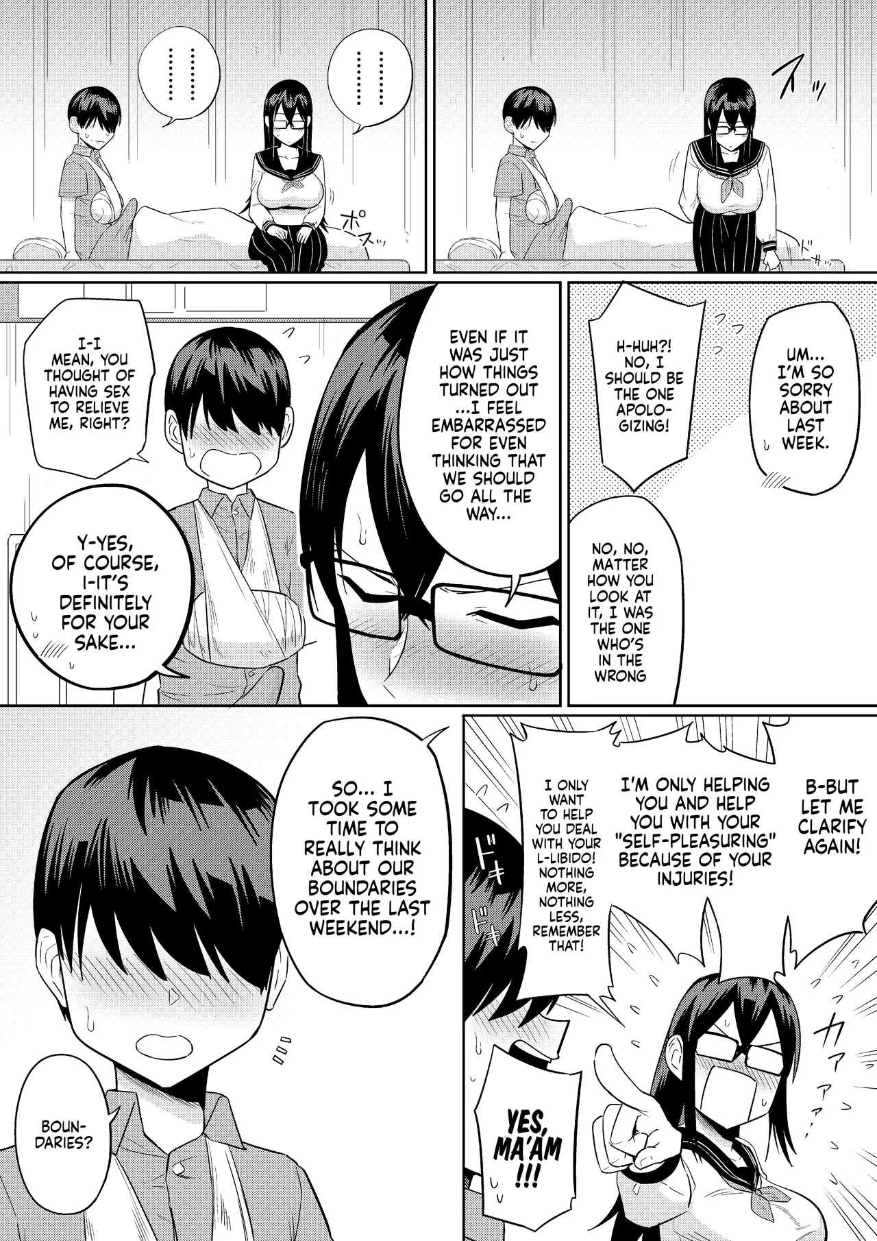 [Makosho] Sewayaki na Kyonyuu Gakkyuu Iinchou Sono 1-11 | The Kind and Caring Busty Class Rep Ch.1-11 [English] (Ongoing) page 44 original parody - sole female sole male hentai manga - read online free