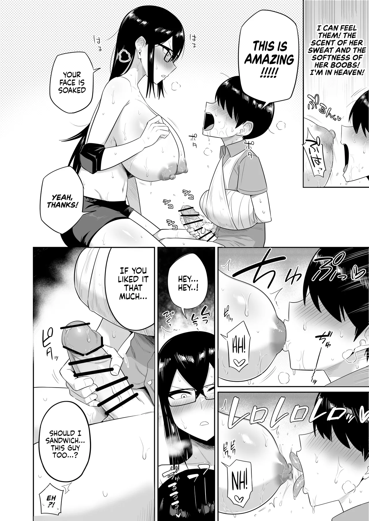 [Makosho] Sewayaki na Kyonyuu Gakkyuu Iinchou Sono 1-11 | The Kind and Caring Busty Class Rep Ch.1-11 [English] (Ongoing) page 55 original parody - handjob kissing hentai manga - read online free