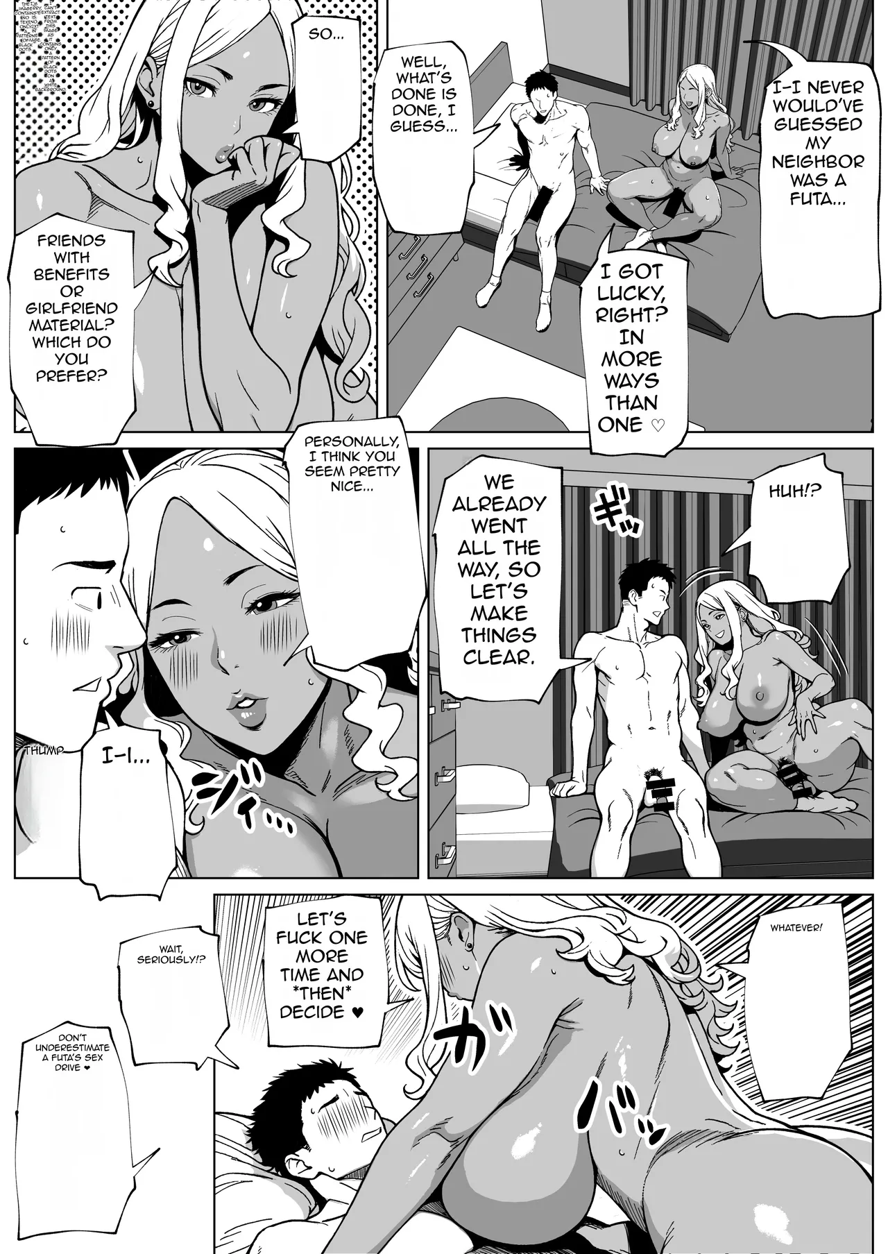 My Neighbor is a Futa Gyaru Gal! page 37 original parody - sole male rough translation hentai manga - read online free