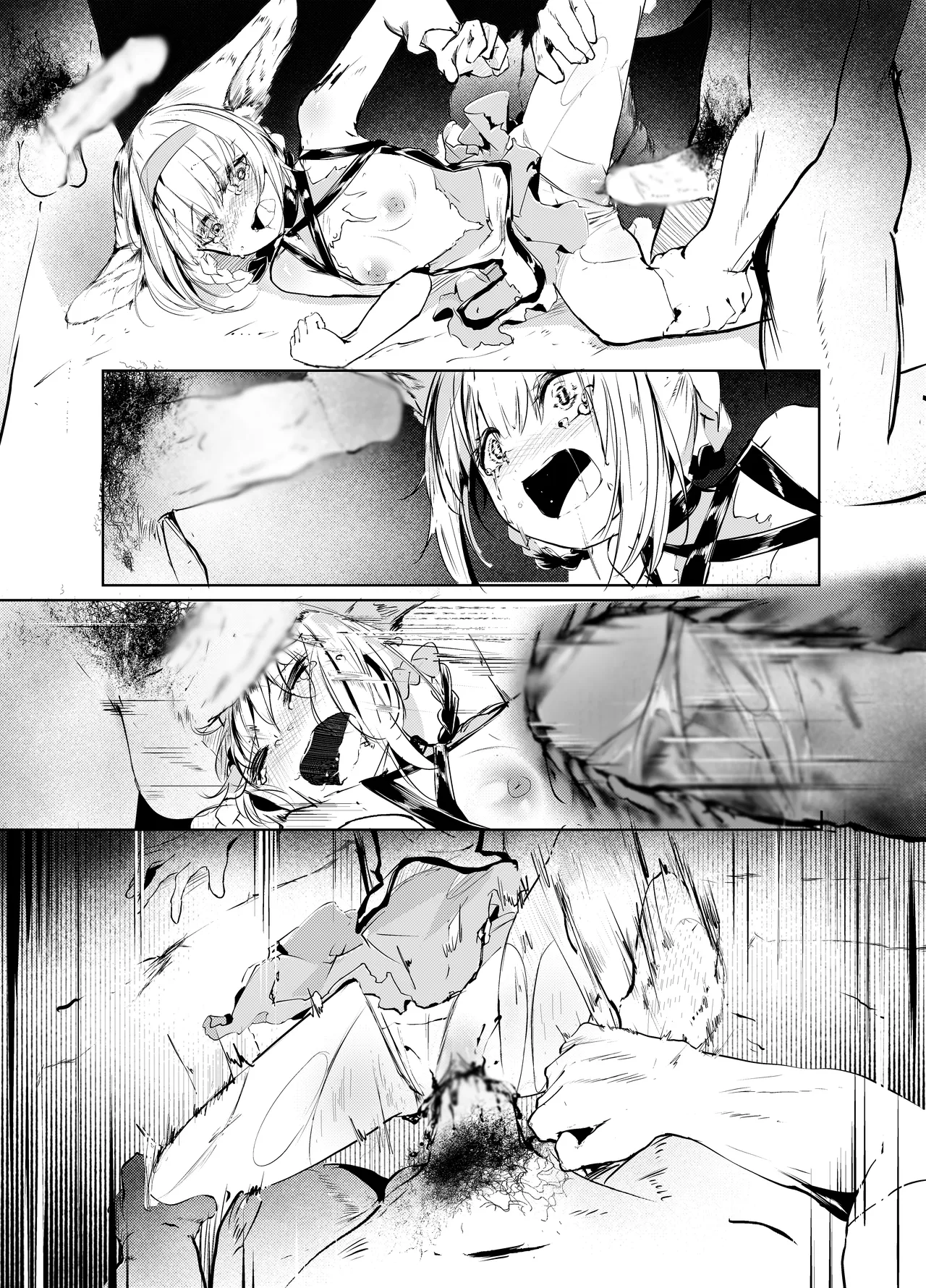 「皆の手」：吹き出し＆音文字無し page 16 featuring suzuran arknights parody - kemonomimi hentai manga - read online free