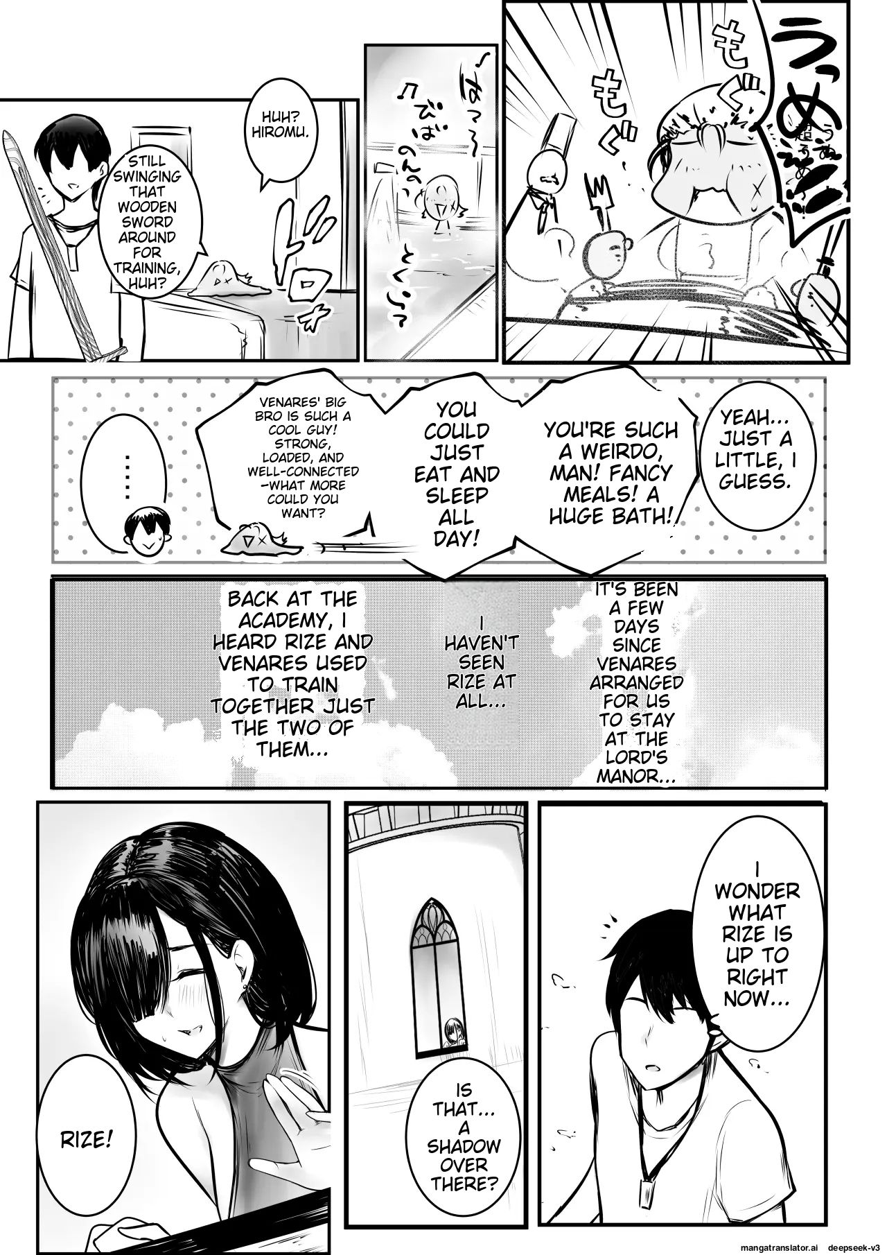 Onna Kishi Rize wa Koyoi mo Maotoko ni Dakareru 3 page 27 original parody - rough translation big breasts hentai manga - read online free