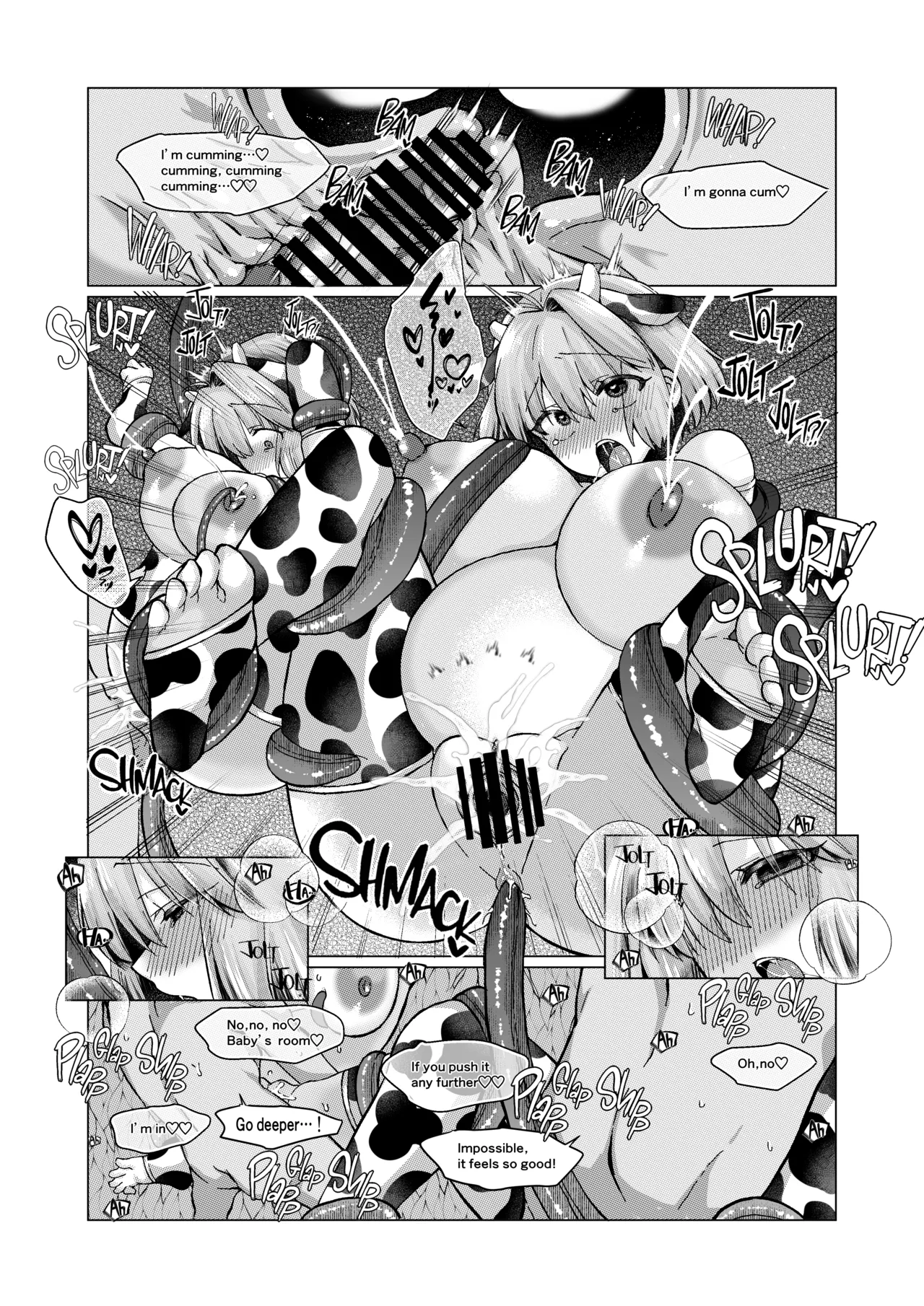 志貴アル×牛柄ビキニ×妊娠×触手 page 15 featuring shiki tohno tsukihime parody - group ffm threesome hentai manga - read online free