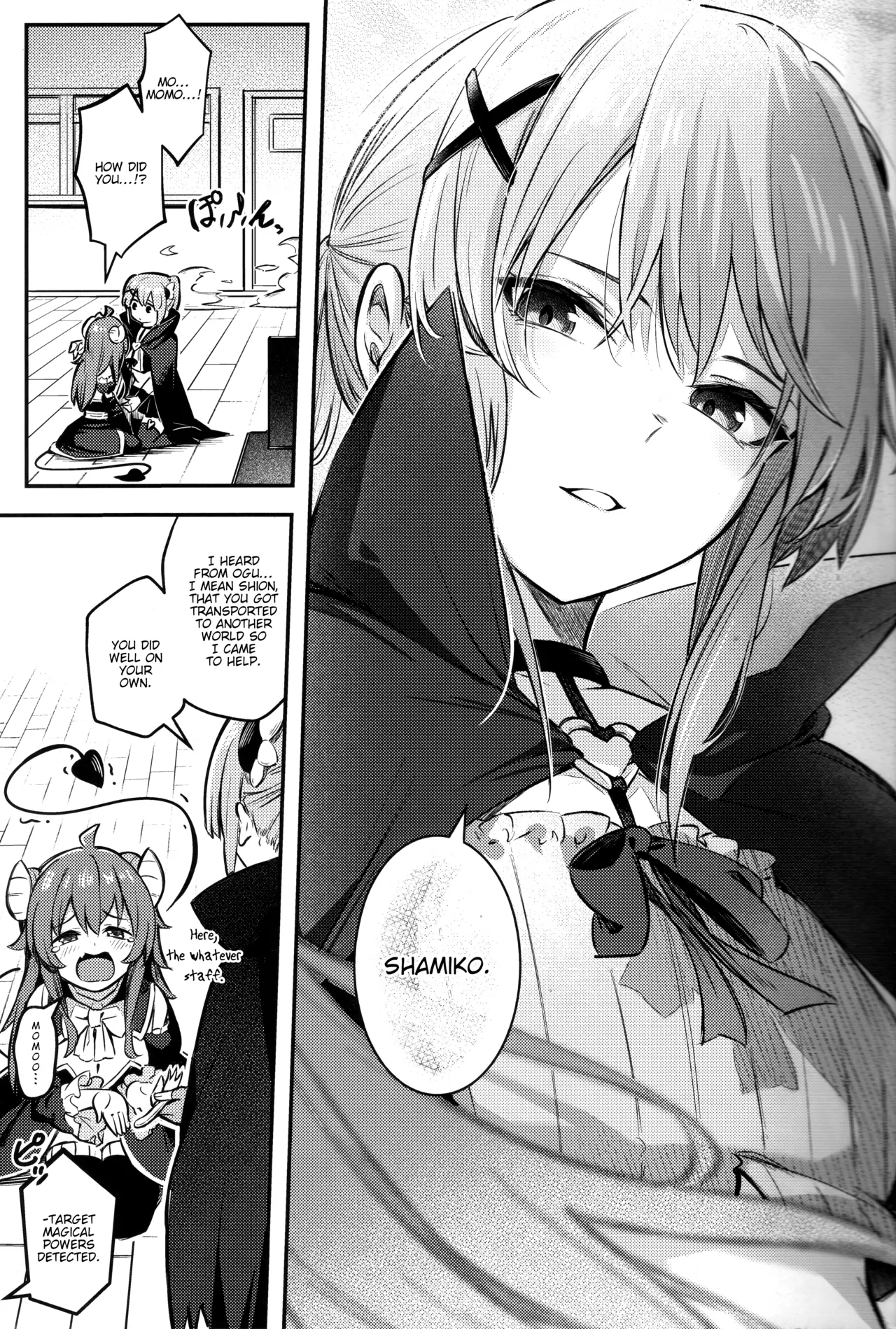 Mazoku wa Shukuteki to Nakayoshi Shinai to Derarenai Heya ni, Tojikomerarete Shimatta! page 10 featuring yuko yoshida machikado mazoku parody - gloves thigh high boots hentai manga - read online free