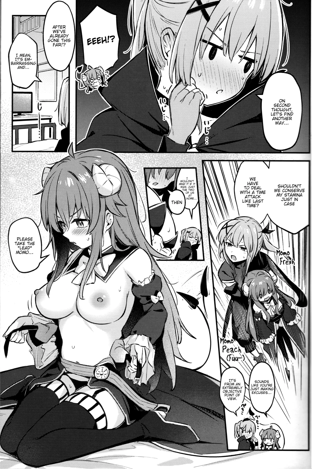 Mazoku wa Shukuteki to Nakayoshi Shinai to Derarenai Heya ni, Tojikomerarete Shimatta! page 16 featuring yuko yoshida machikado mazoku parody - gloves thigh high boots hentai manga - read online free