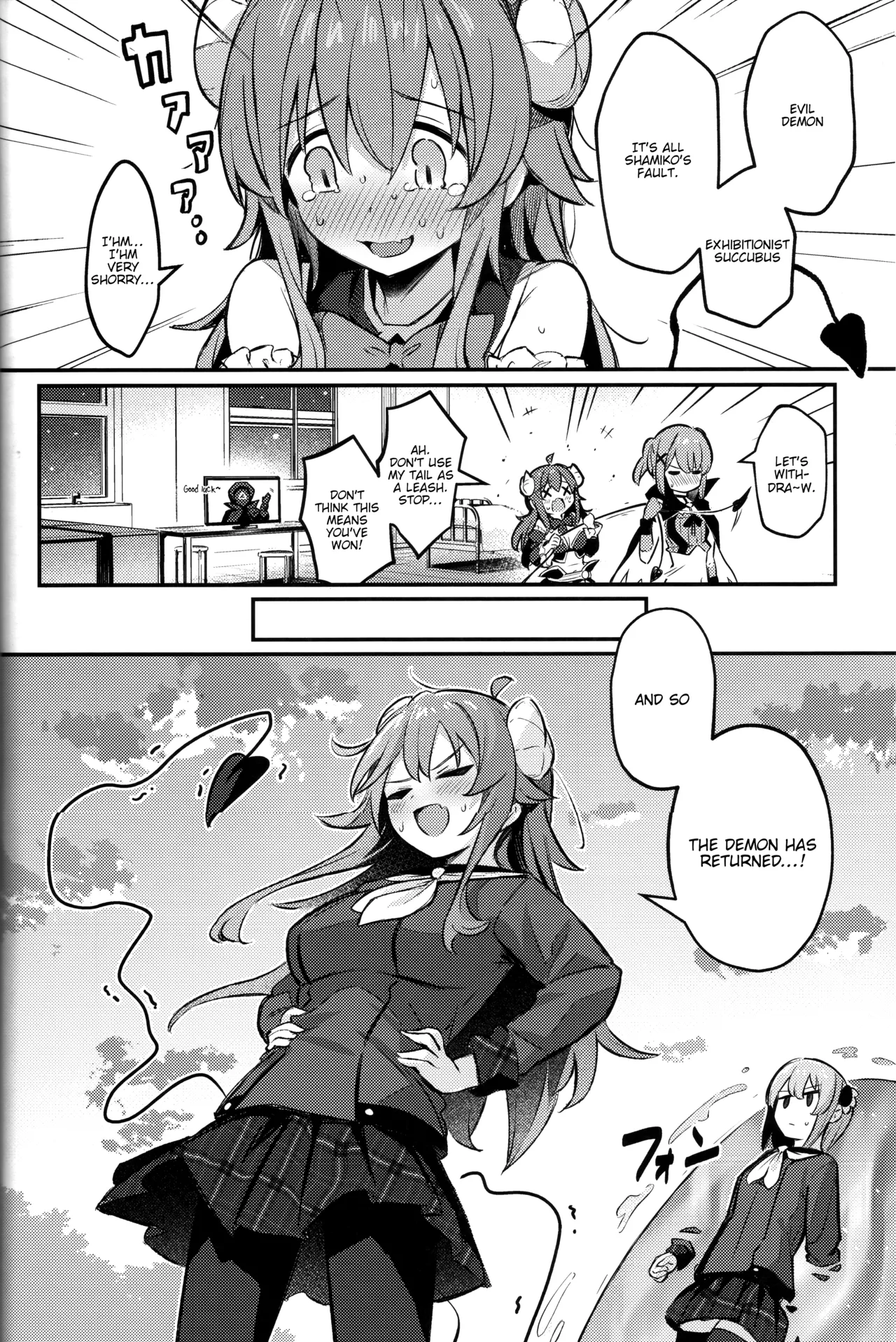 Mazoku wa Shukuteki to Nakayoshi Shinai to Derarenai Heya ni, Tojikomerarete Shimatta! page 35 featuring yuko yoshida machikado mazoku parody - gloves thigh high boots hentai manga - read online free