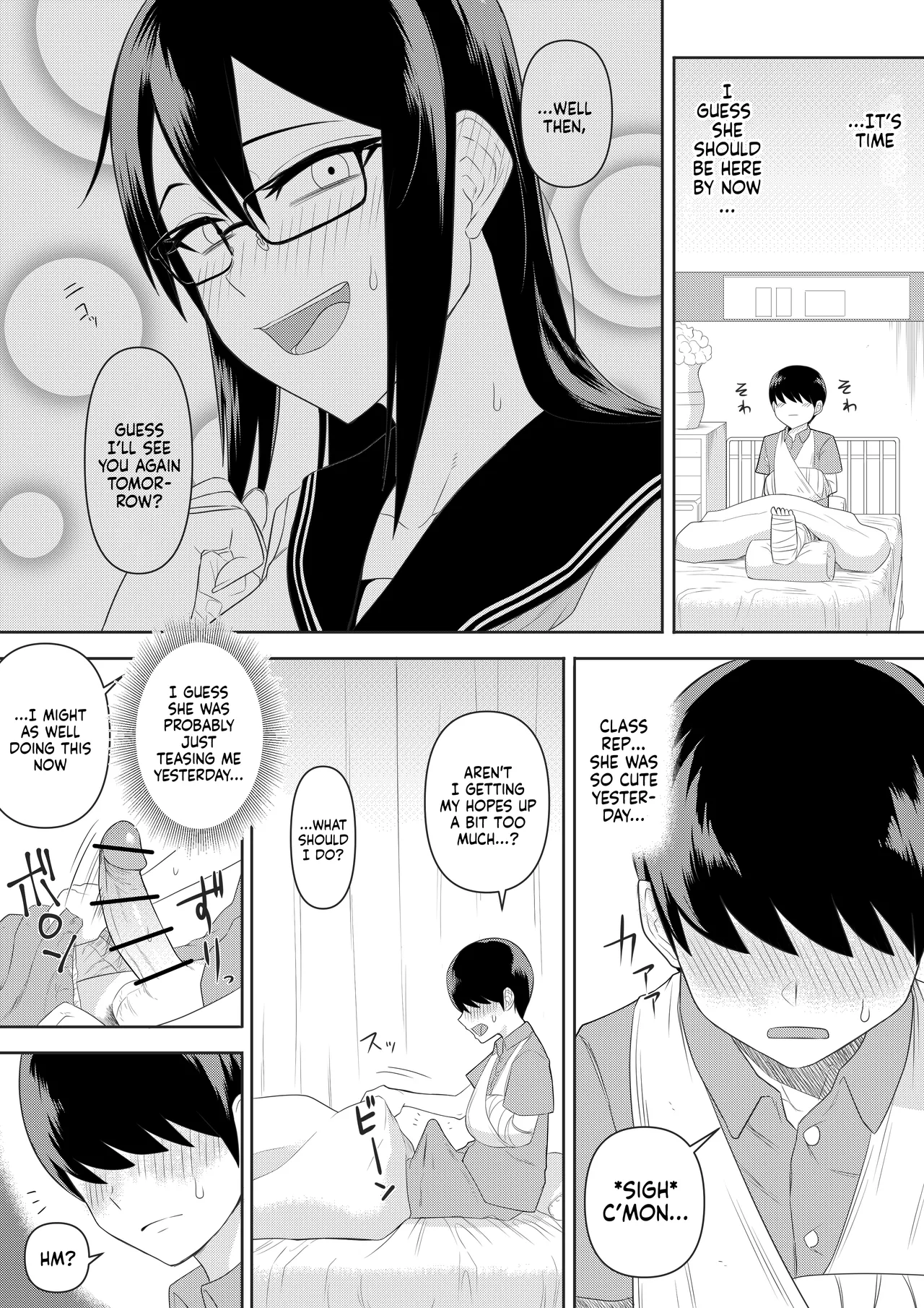 [Makosho] Sewayaki na Kyonyuu Gakkyuu Iinchou Sono 1-13 | The Kind and Caring Busty Class Rep Ch.1-13 [English] [NudeSalad] (Ongoing) page 12 original parody - handjob kissing hentai manga - read online free