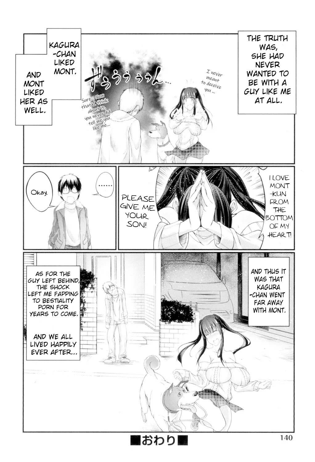 Juukan Koimonogatari | Bestiality Love Stories page 142 - kissing big breasts hentai manga - read online free