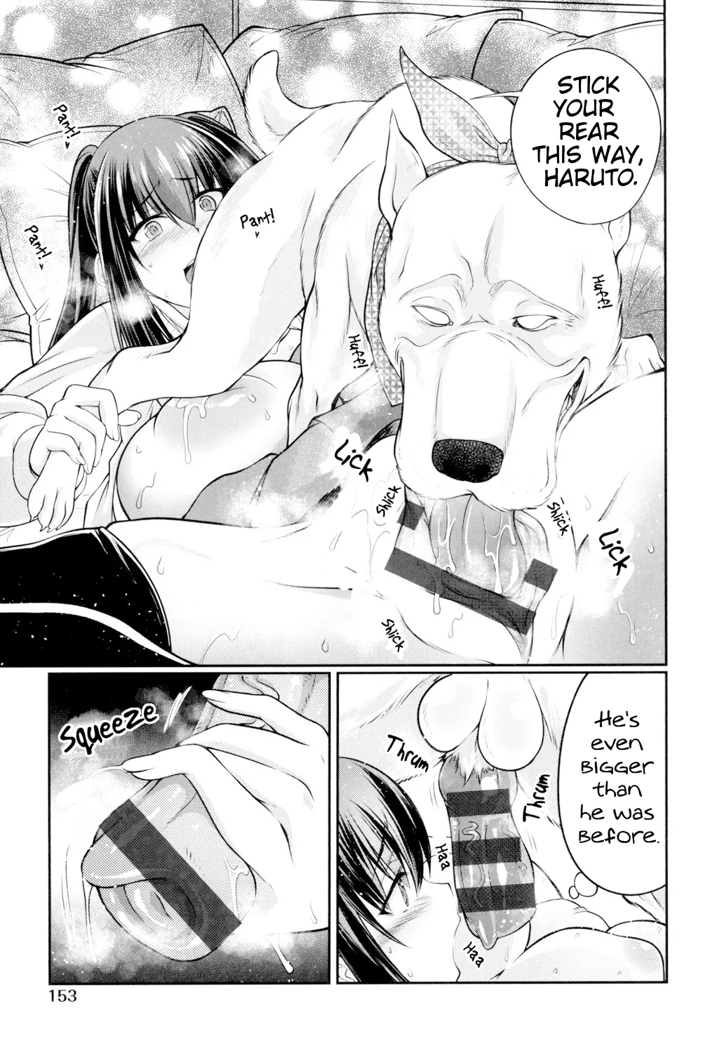 Juukan Koimonogatari | Bestiality Love Stories page 155 - nakadashi big penis hentai manga - read online free