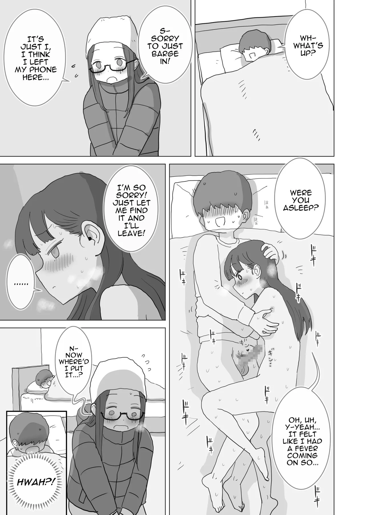 [Hiyashi Makura] Aru Ooyuki no Tsumetai Yoru Boku no Ie no Futon no Naka de Beit-saki no Onnanoko-tachi ga Naisho de Micchaku Atatame Ecchi Shite Kureta. | One Cold Snowy Night, My Colleague Secretly Had Intimate Warm-up Sex With Me Under The Bed Sheets. [English] [Darg777 Translations] page 60 original parody - sole male mosaic censorship hentai manga - read online free