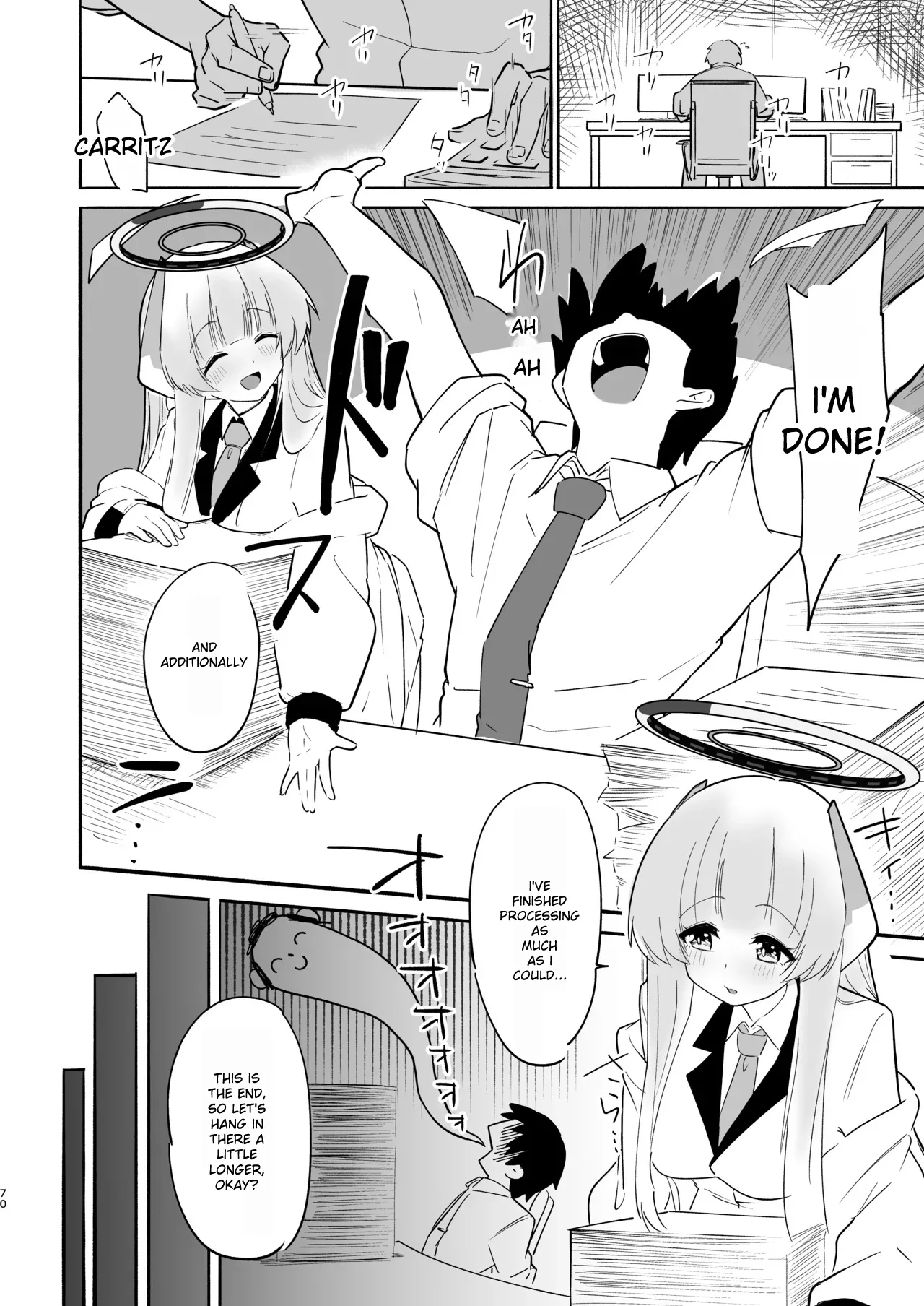 This training is practice...right? page 70 featuring noa ushio blue archive parody - rough translation ahegao hentai manga - read online free