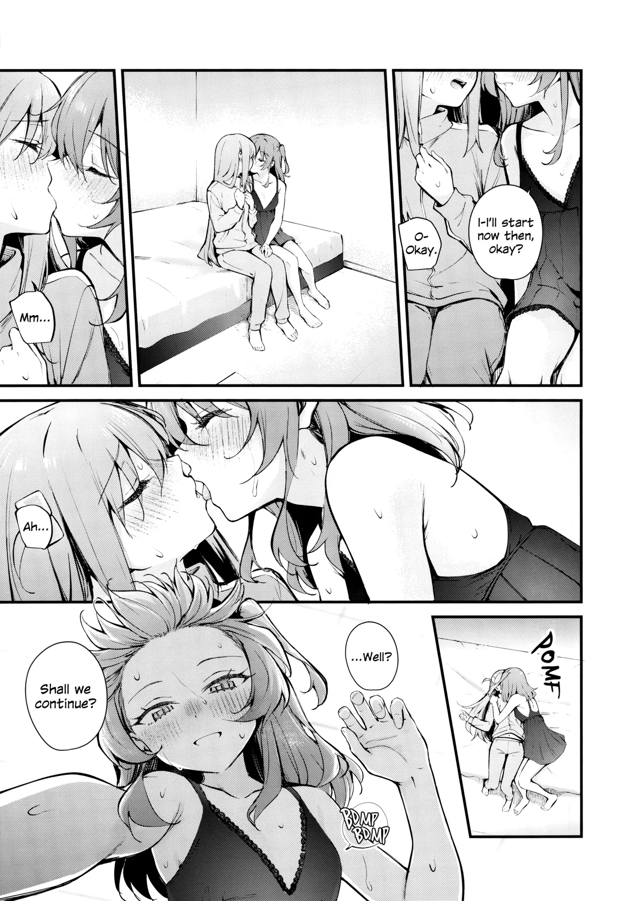 (Kessoku Rock! 10) [Kitaku Jikan (Kitaku)] Meguriai Tokyo ~Les Fuuzoku e Iku.~ | Tokyo Encounter: Visiting a Lesbian Brothel (Bocchi the Rock!) [English] page 12 featuring hitori gotou bocchi the rock parody - yuri kissing hentai manga - read online free