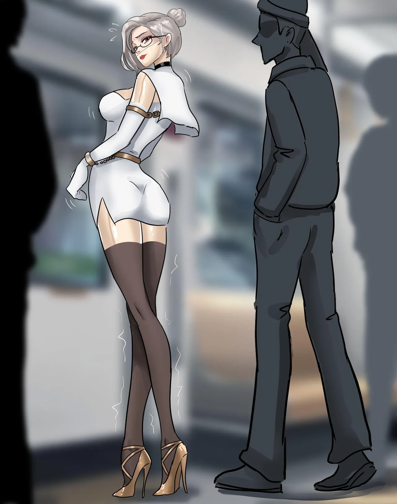 《完美的伪装拘束 》美女被精密道具伪装拘束 被迫拘束行走 被路人肆意玩弄无法反抗 page 27 original parody - gag glasses hentai manga - read online free