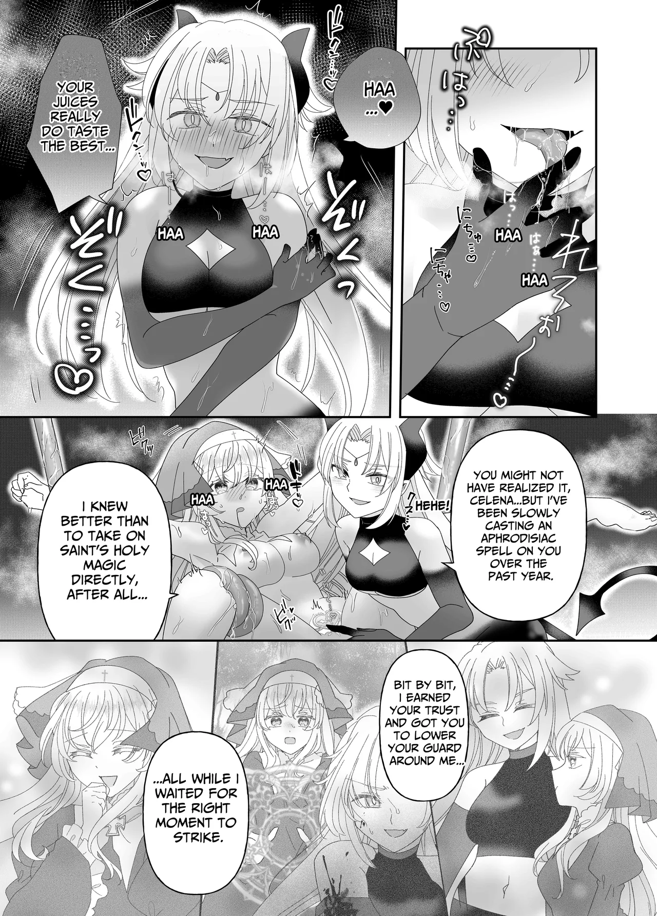 Tensei Cheat Seijo wa Les Inma ni Otosareru | Reincarnated Cheat Saintess Falls To A Lesbian Succubus page 27 original parody - squirting futanari hentai manga - read online free