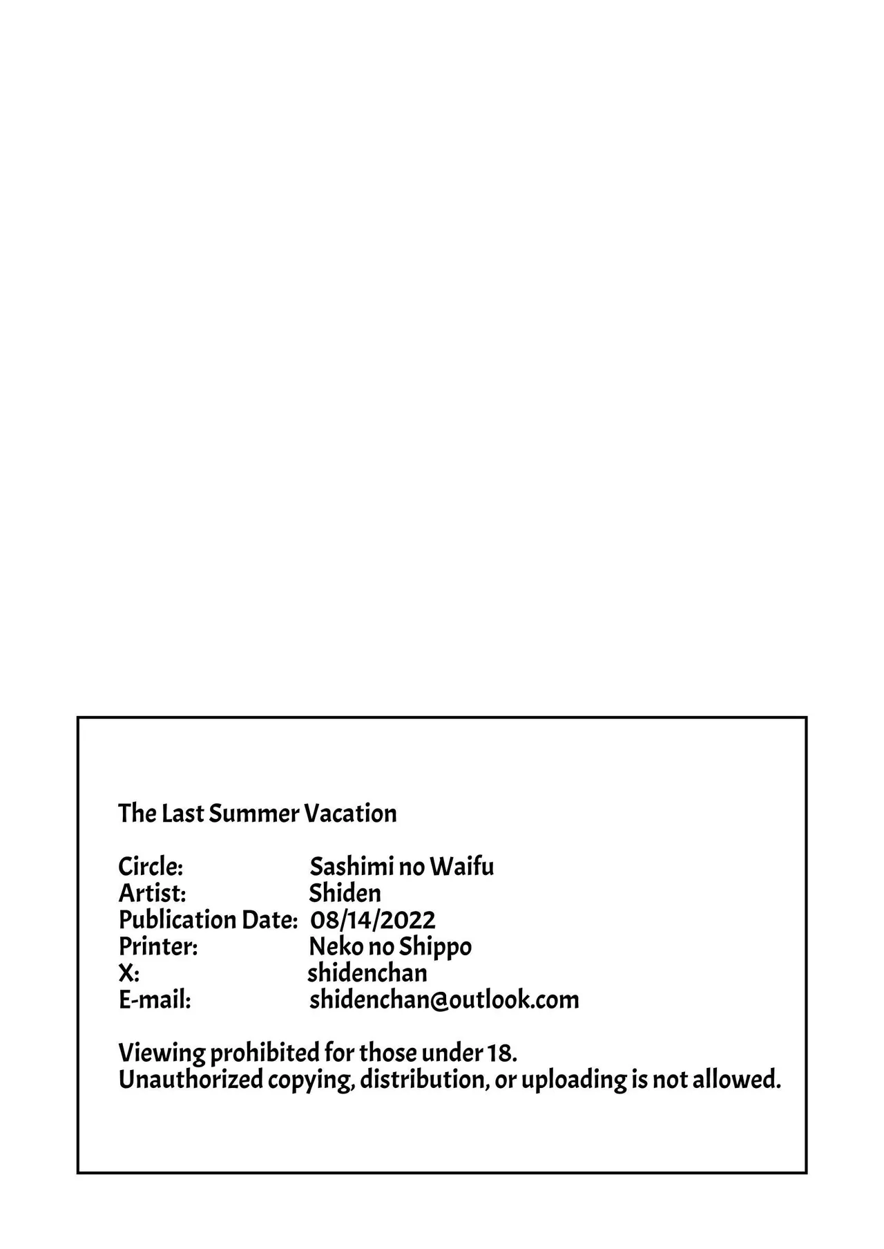 Last Summer Vacation page 34 original parody - sole female sole male hentai manga - read online free