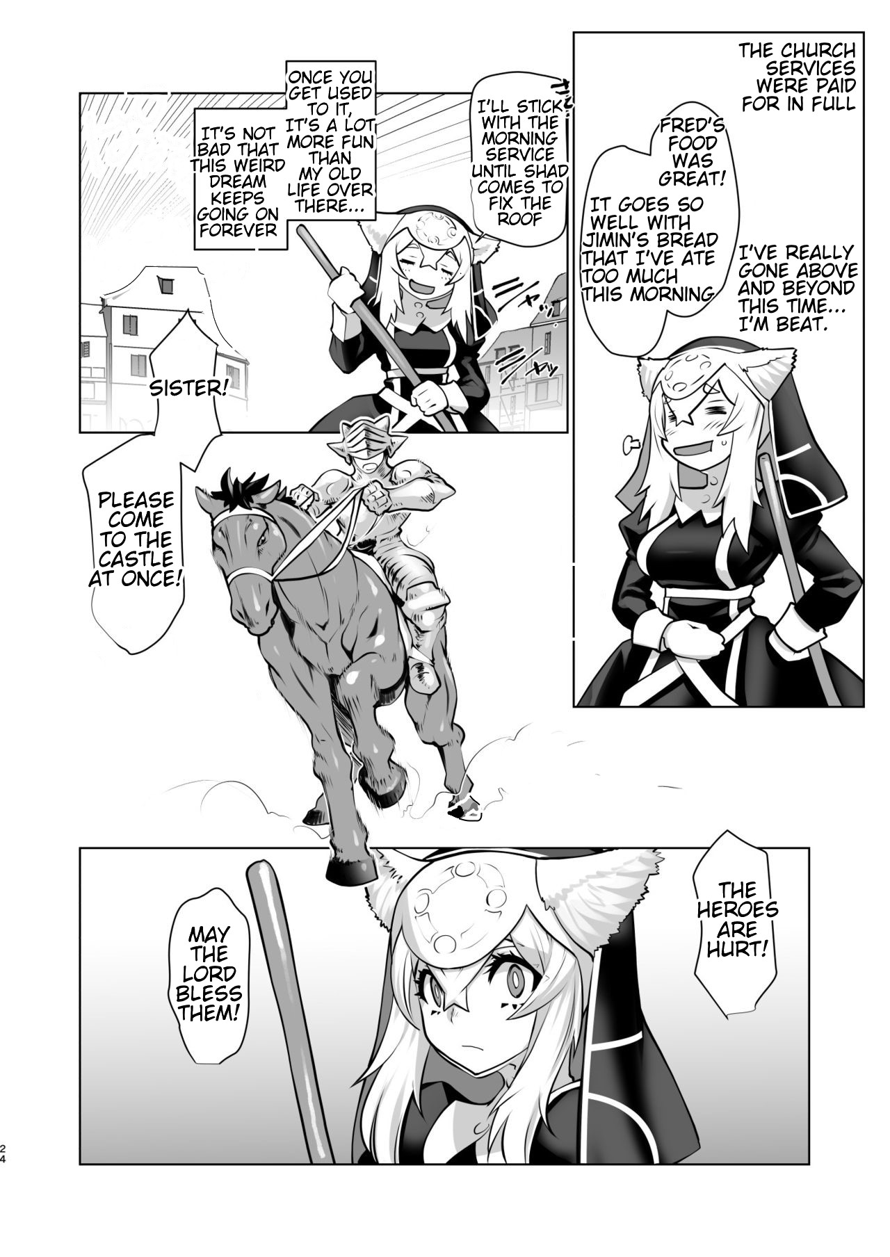 Before I knew it, I was working as a sex worker in another world. It seems like it's my calling page 24 - rough translation stockings hentai manga - read online free