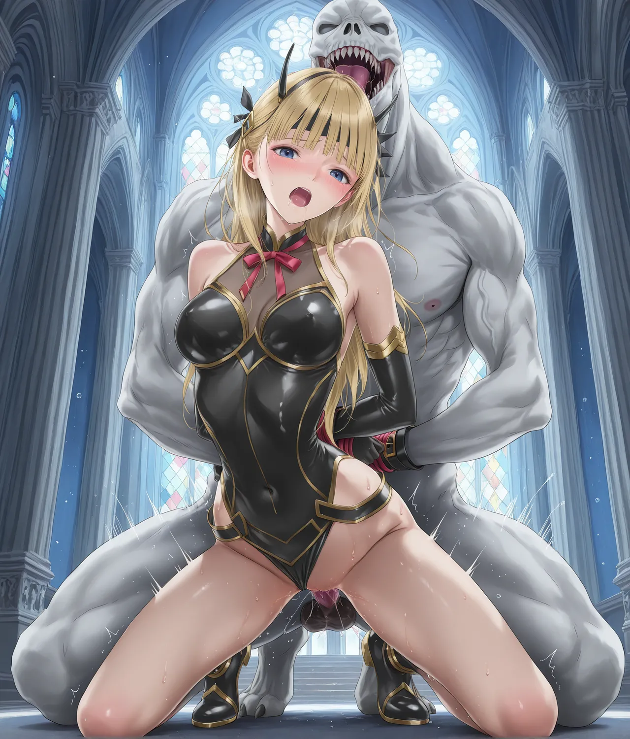 [ppkkmoon X BackyourLuck (mogO-721)] ヒロイン敗辱〜5人の敵に代わるがわる〜 EX !! 去馬塞克及補圖 (De-mosaic and add-image) Heroine Haijoku ~5-nin no Teki ni Kawarugawaru~ | Heroine Violation: Swapped Between 5 Enemies[Chinese][with 雷电将军汉化] page 235 original parody - bestiality monster hentai manga - read online free