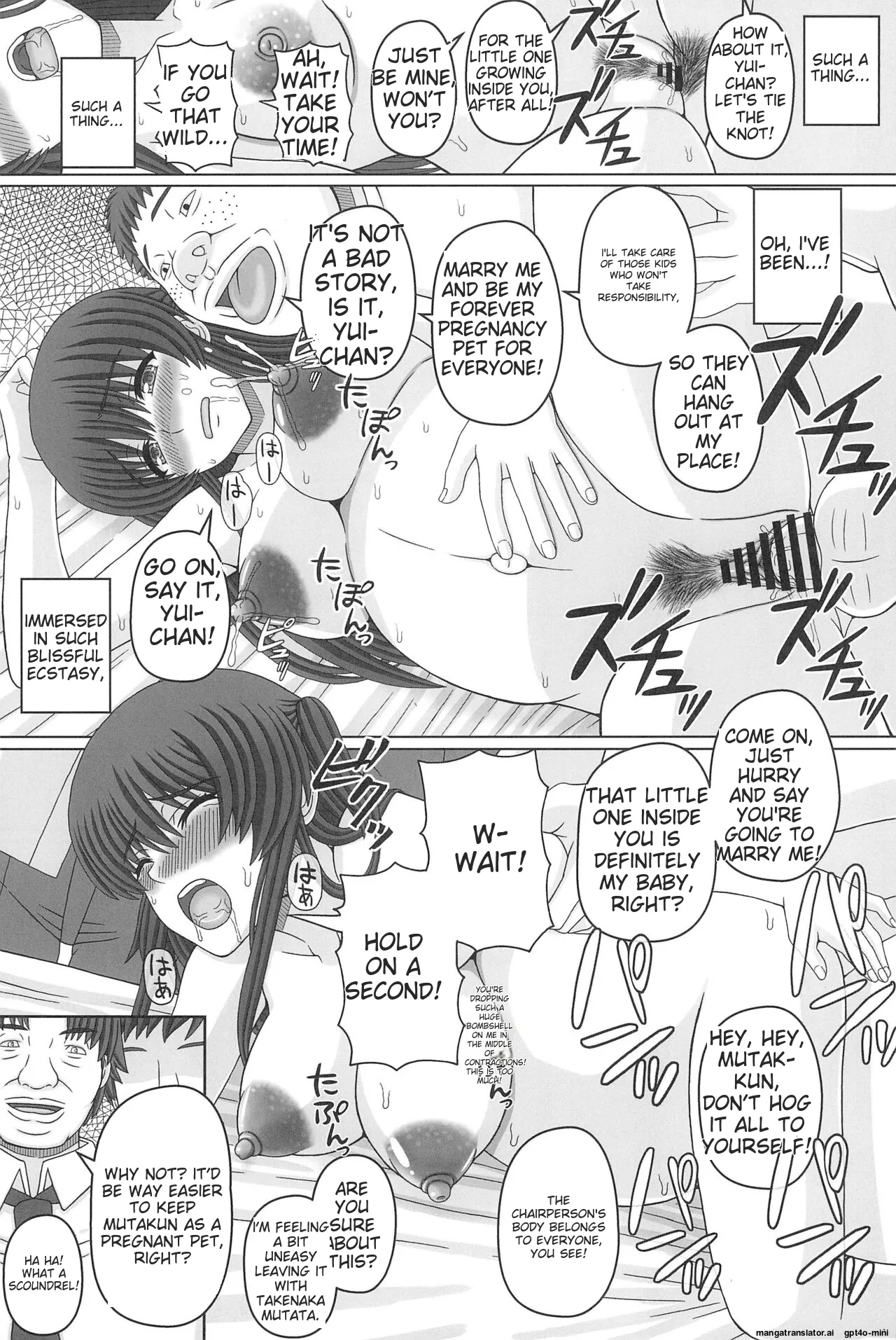 Iinchou wa Class no Ninshin Pet 4 page 14 original parody - pregnant dark nipples hentai manga - read online free