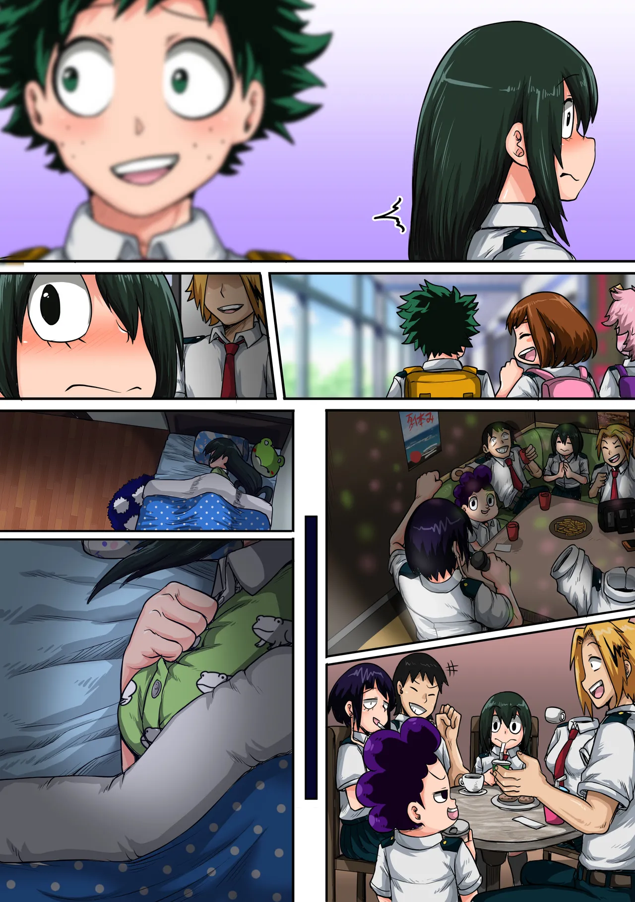 僕のハーレムアカデミア6話：梅雨編フルver. page 148 featuring tsuyu asui my hero academia parody - sole male full color hentai manga - read online free