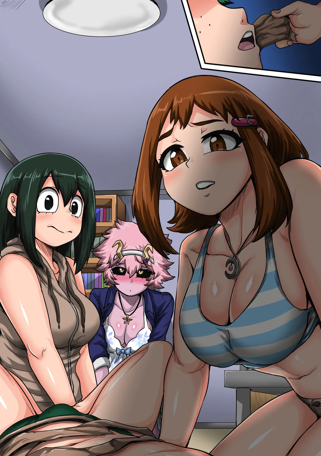 僕のハーレムアカデミア6話：梅雨編フルver. page 157 featuring tsuyu asui my hero academia parody - swimsuit group hentai manga - read online free
