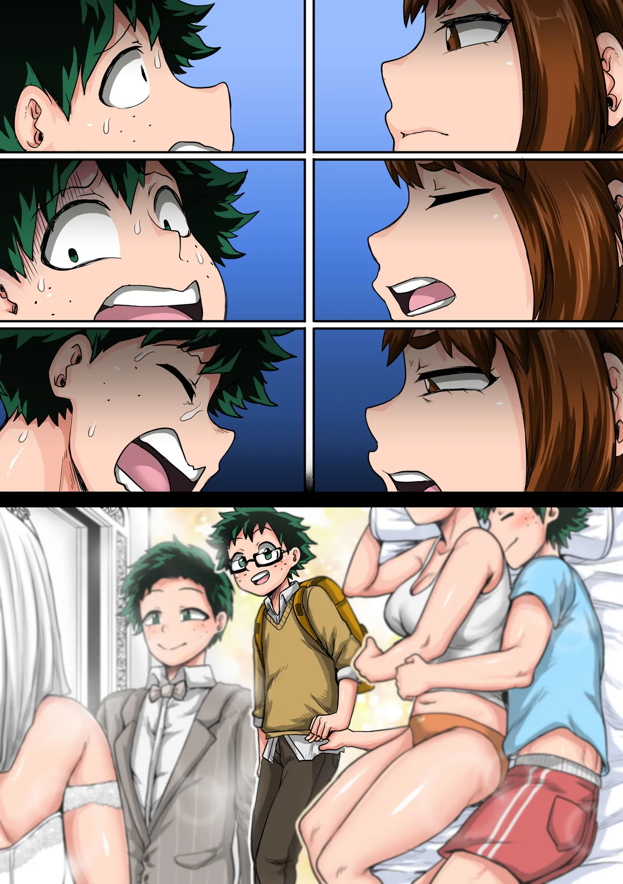 僕のハーレムアカデミア6話：梅雨編フルver. page 158 featuring tsuyu asui my hero academia parody - swimsuit group hentai manga - read online free