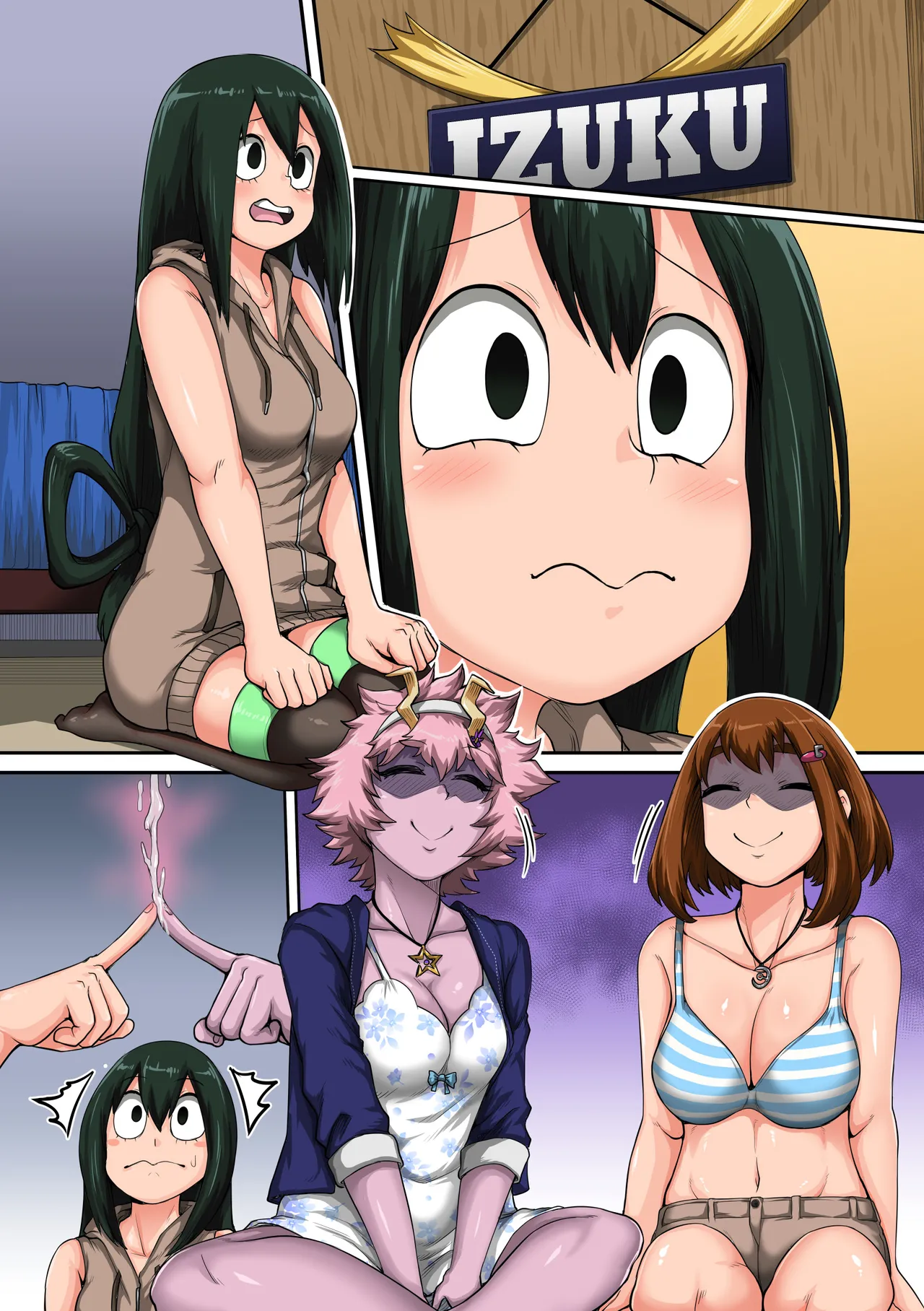僕のハーレムアカデミア6話：梅雨編フルver. page 85 featuring tsuyu asui my hero academia parody - swimsuit group hentai manga - read online free