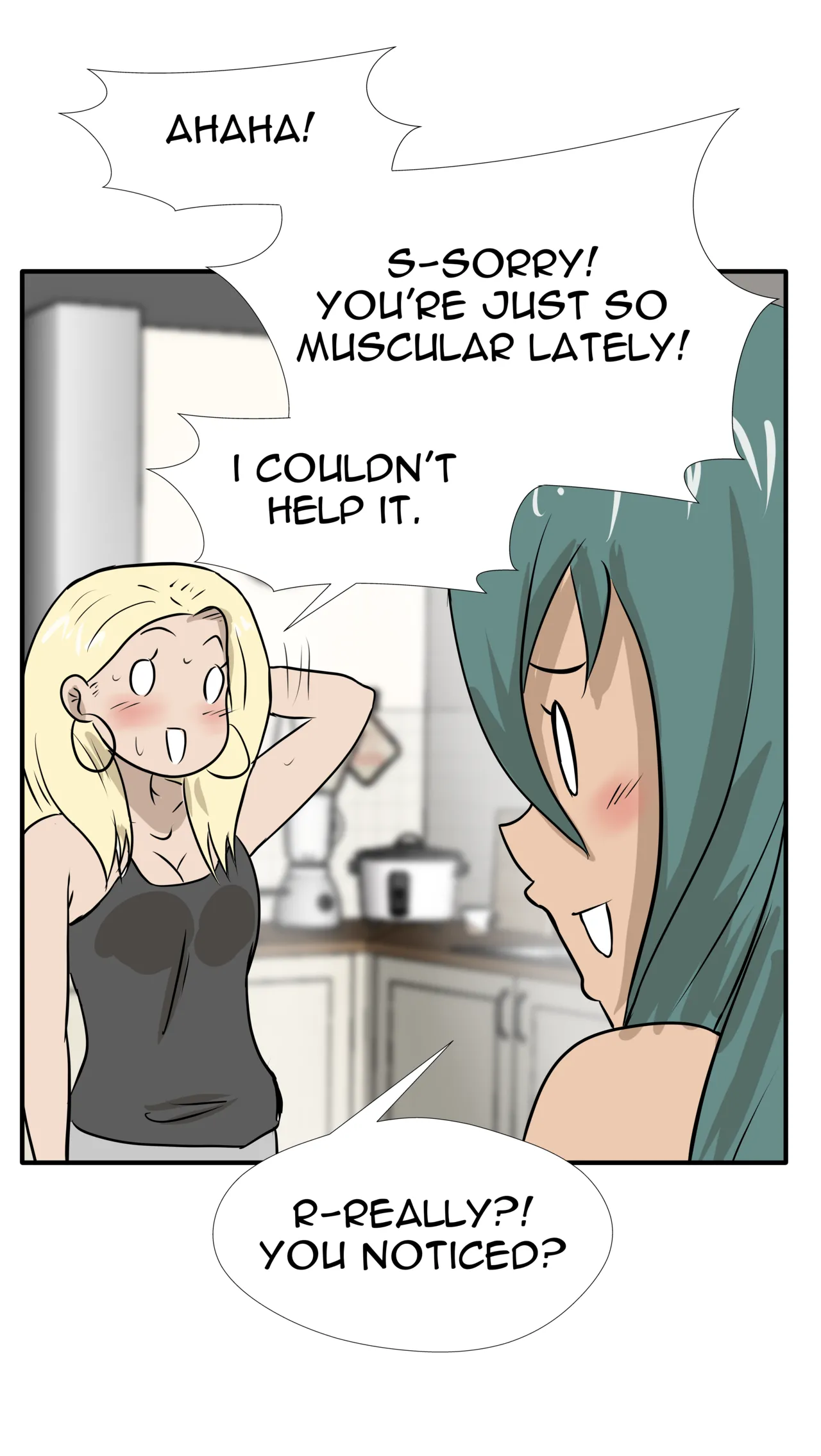 Alex and Danny's Weight Training Mishap! FINAL page 43 original parody - yuri kissing hentai manga - read online free