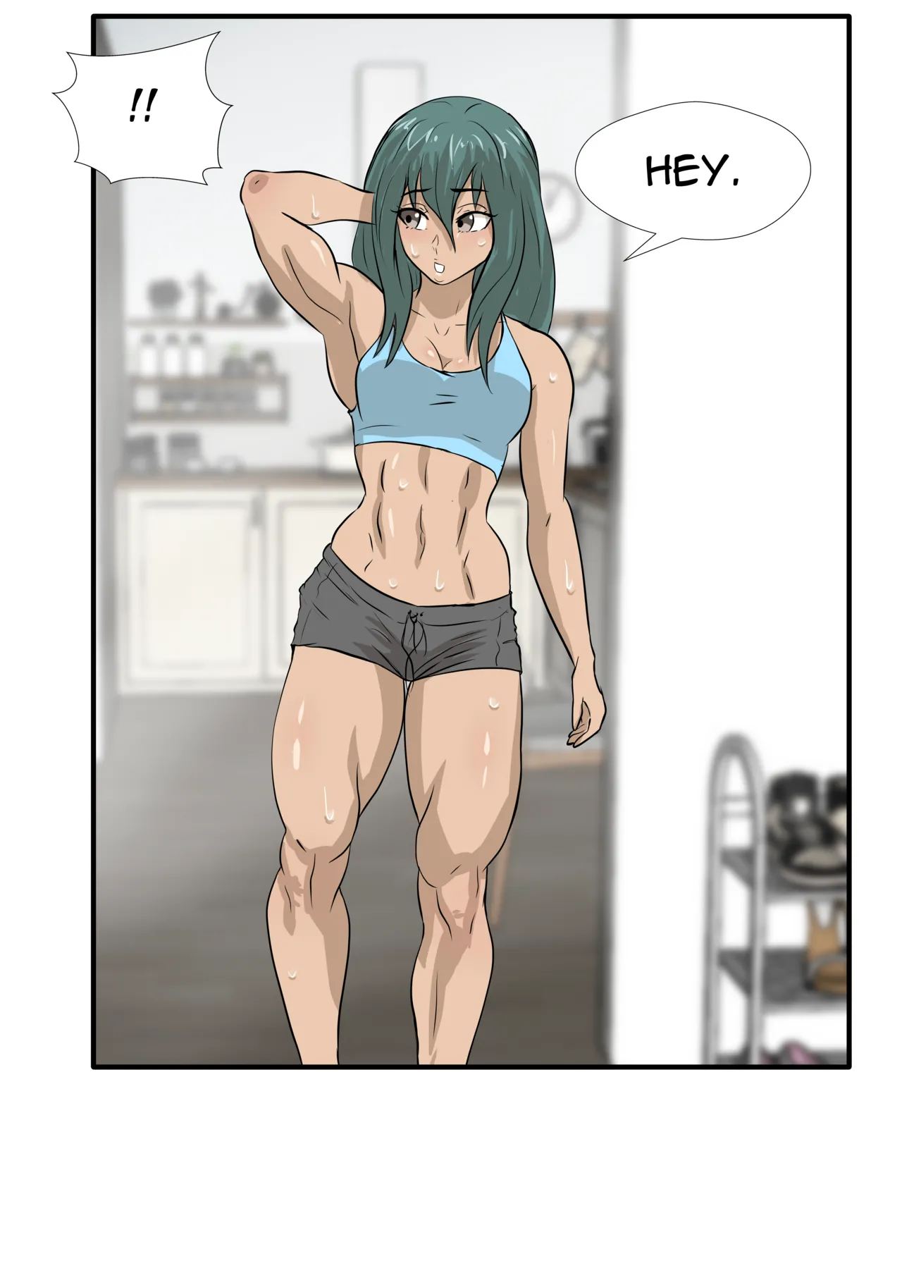 Alex and Danny's Weight Training Mishap! FINAL page 60 original parody - yuri kissing hentai manga - read online free