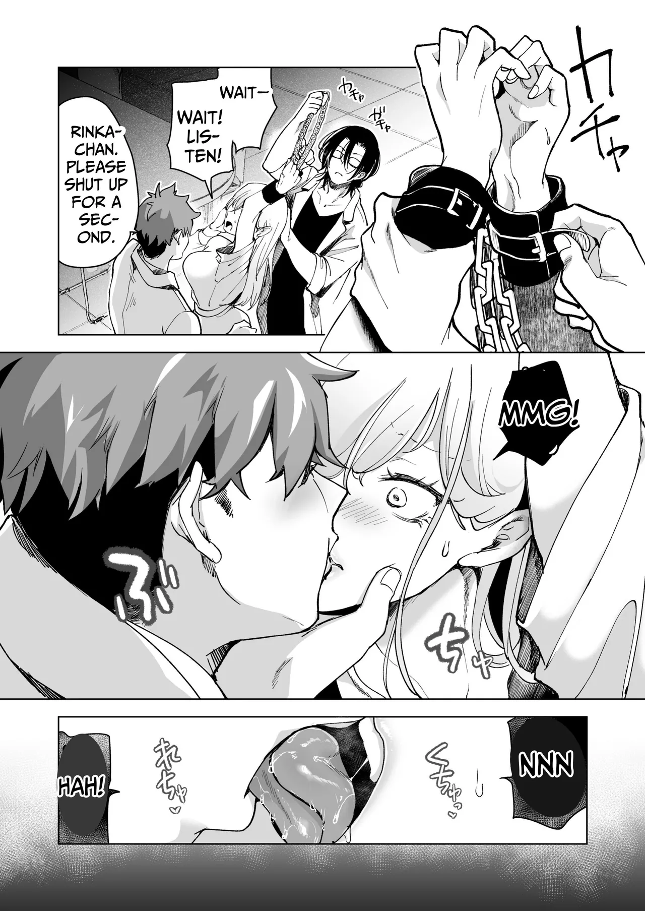 [Face Look Ponpon (Mogiri Ochigi)] Ai Gangu no Onna ~Tokumei Kaihatsu-bu no Otoko Futari ni Gangu ni Sarete Rinri ga Houkai~ | Turned into a Sex Toy?! Goodbye Morals!! Product Testing for the Secret R&D Department [English] [Kabedon] page 107 original parody - big breasts mmf threesome hentai manga - read online free