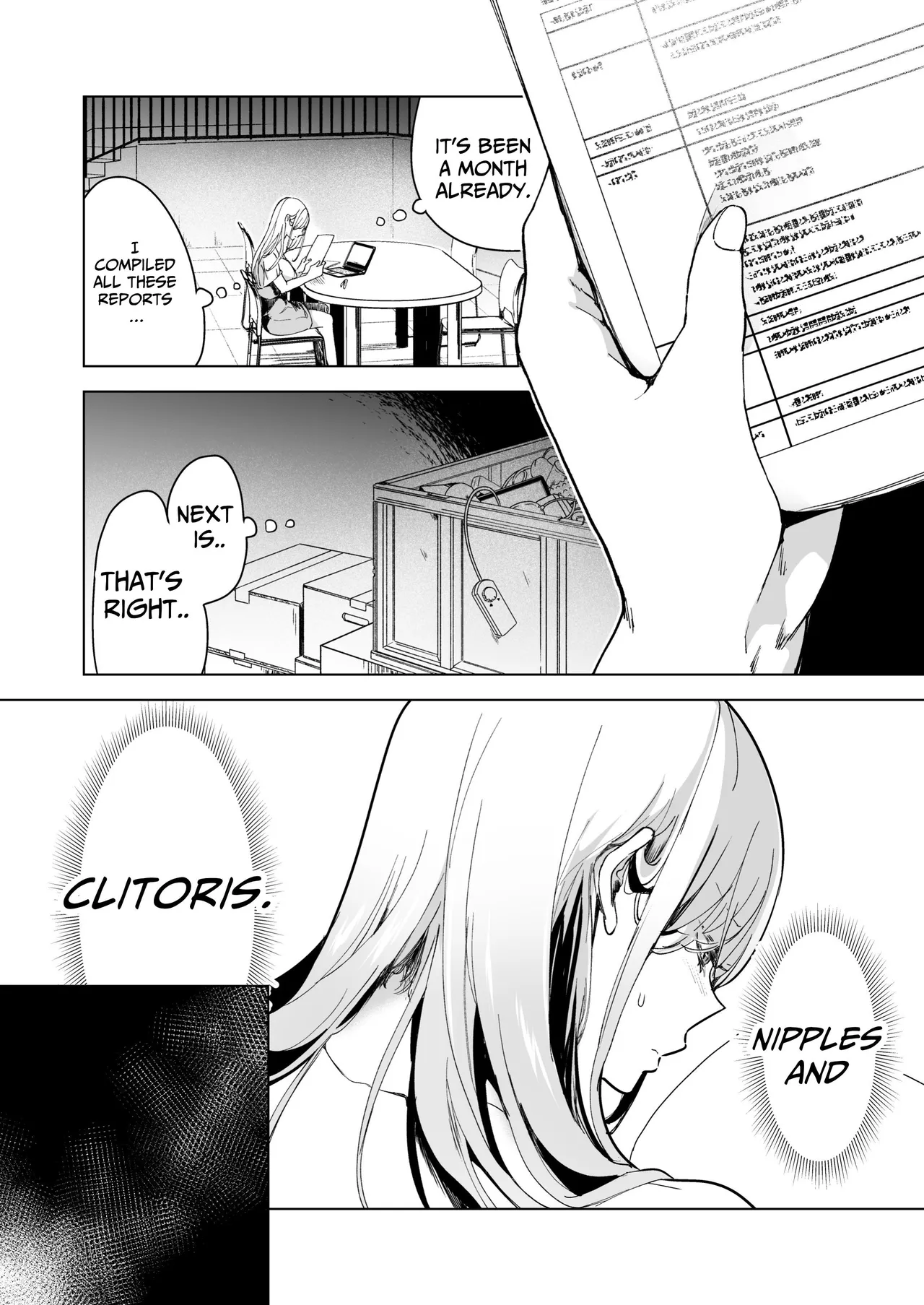 [Face Look Ponpon (Mogiri Ochigi)] Ai Gangu no Onna ~Tokumei Kaihatsu-bu no Otoko Futari ni Gangu ni Sarete Rinri ga Houkai~ | Turned into a Sex Toy?! Goodbye Morals!! Product Testing for the Secret R&D Department [English] [Kabedon] page 48 original parody - sole female rough translation hentai manga - read online free