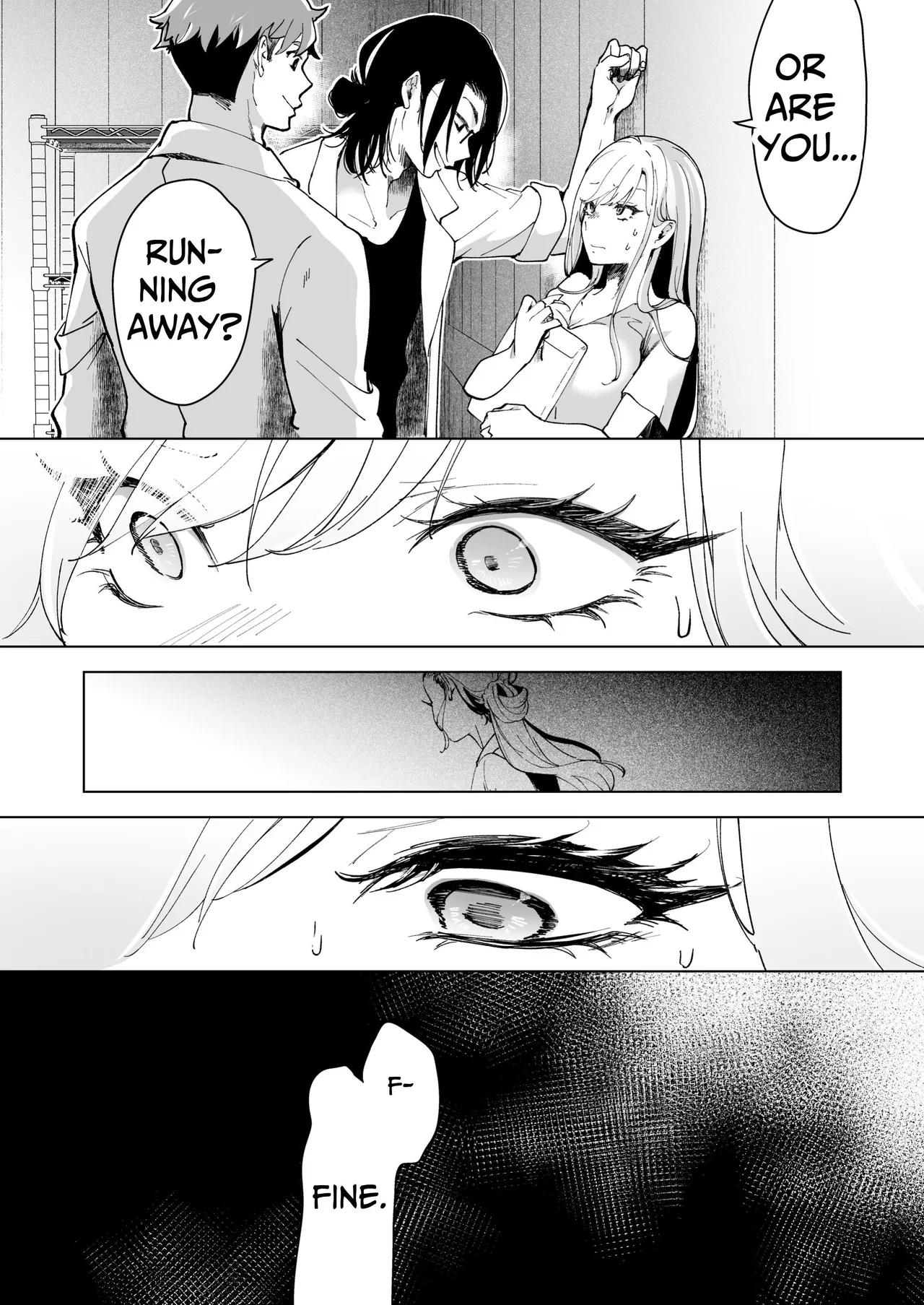 [Face Look Ponpon (Mogiri Ochigi)] Ai Gangu no Onna ~Tokumei Kaihatsu-bu no Otoko Futari ni Gangu ni Sarete Rinri ga Houkai~ | Turned into a Sex Toy?! Goodbye Morals!! Product Testing for the Secret R&D Department [English] [Kabedon] page 69 original parody - big breasts mmf threesome hentai manga - read online free