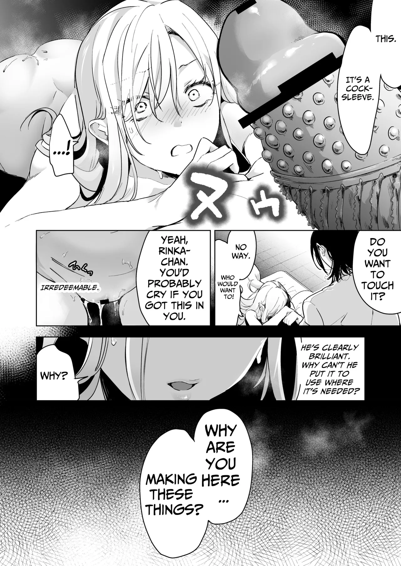 [Face Look Ponpon (Mogiri Ochigi)] Ai Gangu no Onna ~Tokumei Kaihatsu-bu no Otoko Futari ni Gangu ni Sarete Rinri ga Houkai~ | Turned into a Sex Toy?! Goodbye Morals!! Product Testing for the Secret R&D Department [English] [Kabedon] page 80 original parody - big breasts mmf threesome hentai manga - read online free