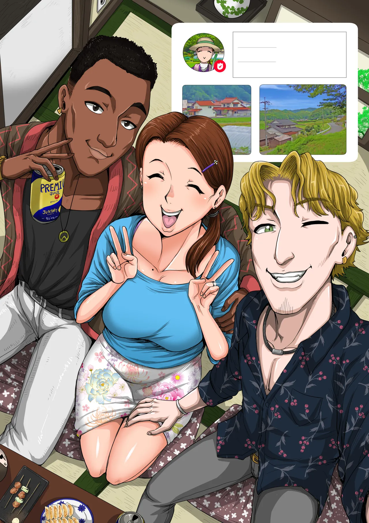 [Juna Juna Juice] Inaka no Guesthouse, Takamiko-san! ft. MILF-Hunters page 18 original parody - sole female mosaic censorship hentai manga - read online free