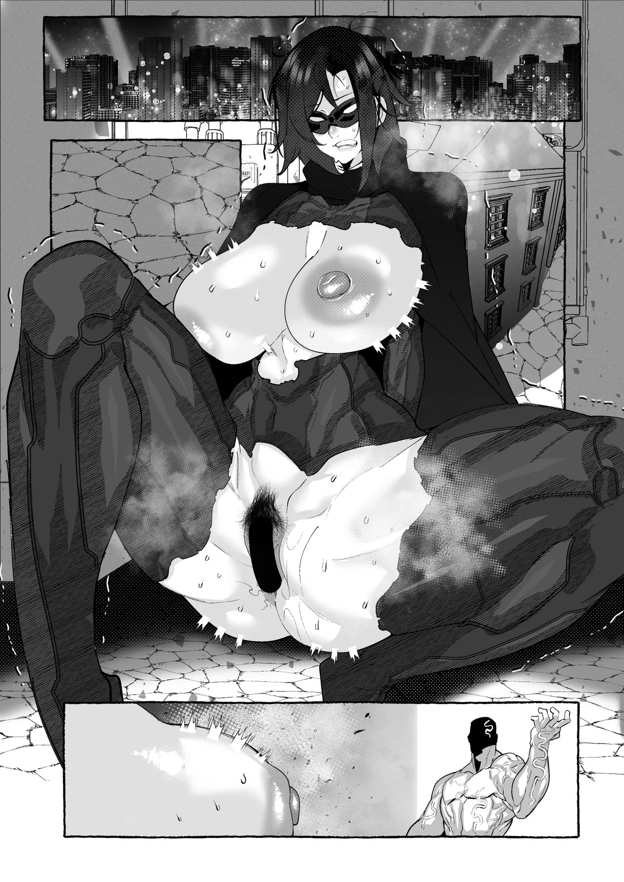 ブラックバットは負ける page 12 original parody - big breasts eyemask hentai manga - read online free