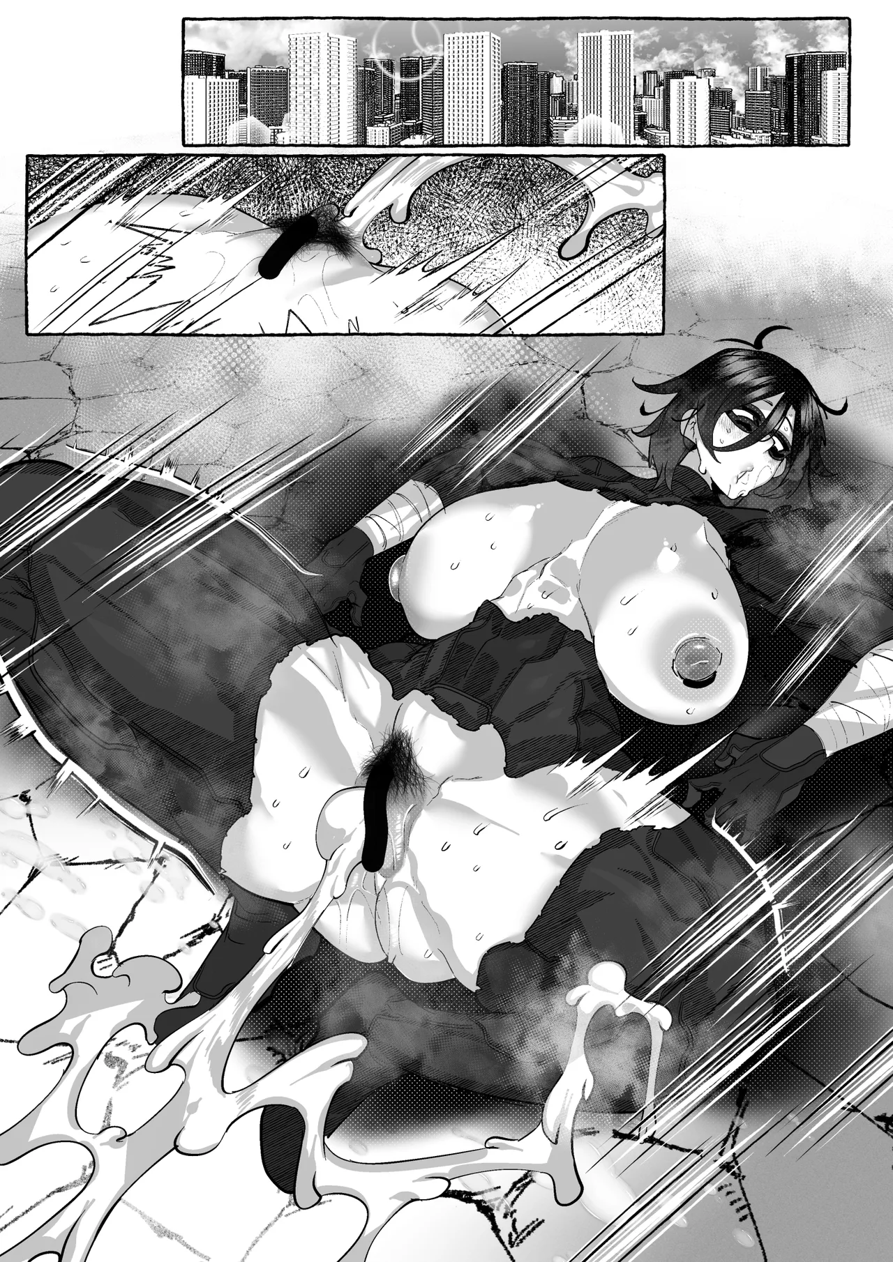 ブラックバットは負ける page 20 original parody - big breasts eyemask hentai manga - read online free