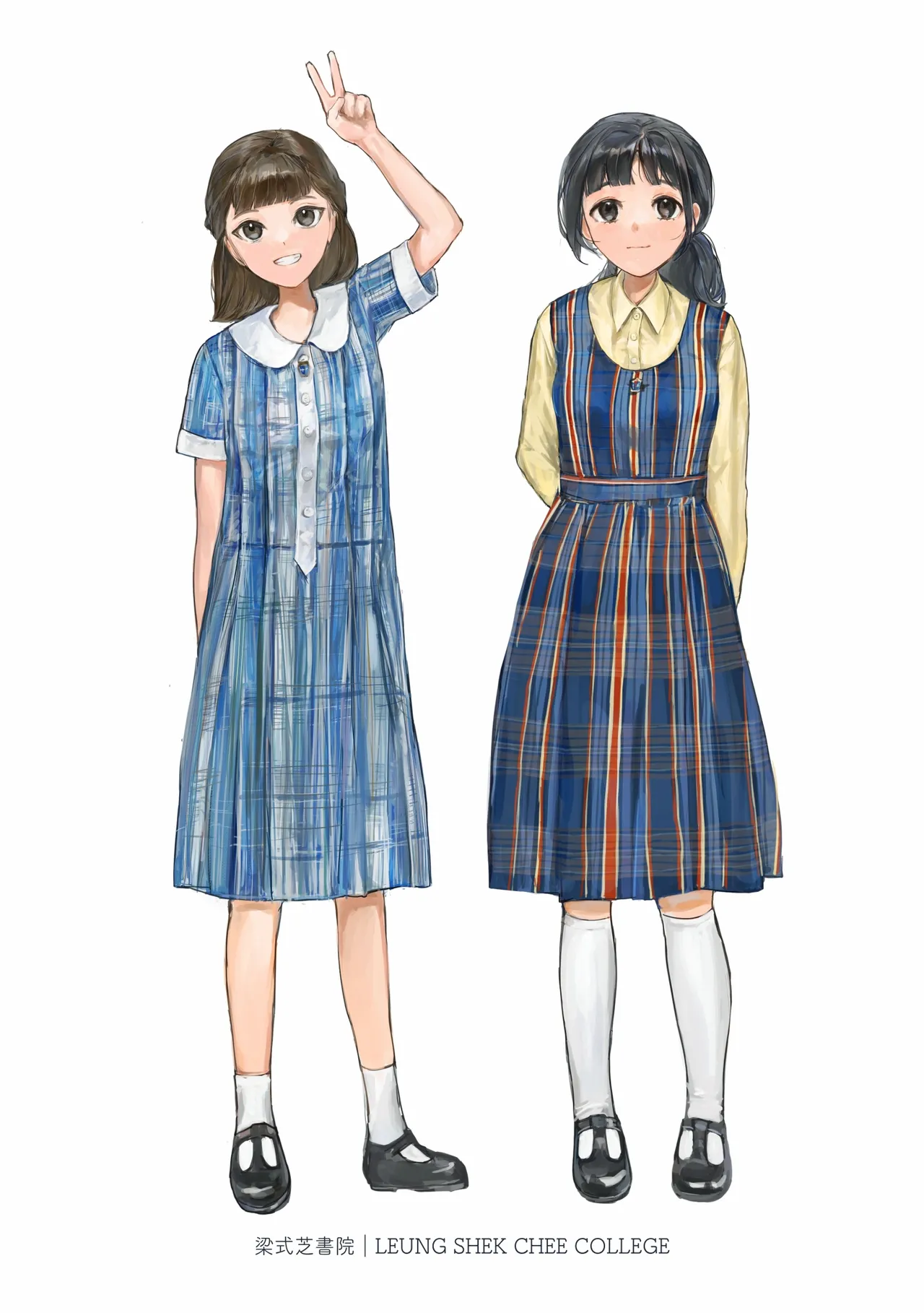 Hong Kong Joshi Chuugaku Seifuku Zukan 2 page 15 - schoolgirl uniform artbook hentai manga - read online free